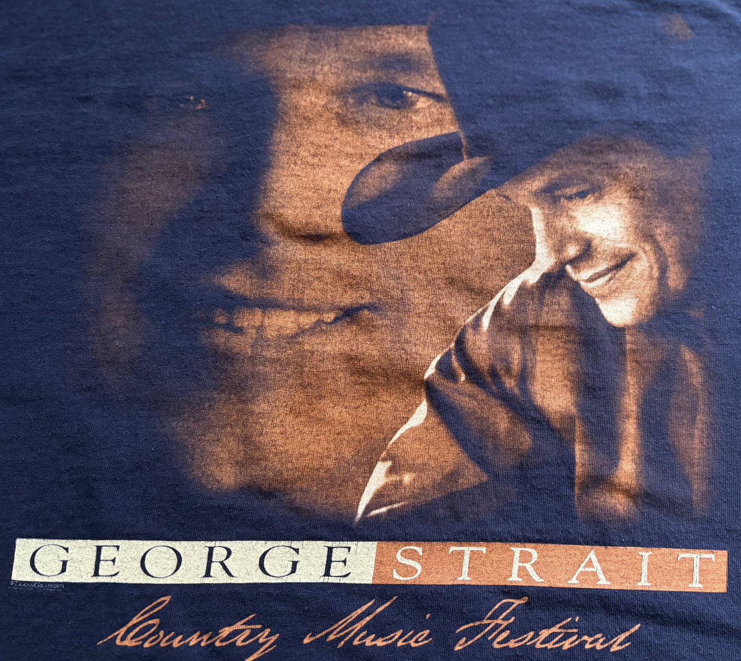 Vintage Late 90s George Strait T-Shirt Large Country Music Festival Tee Gildan Ultra Cotton Heavyweight Made in Canada