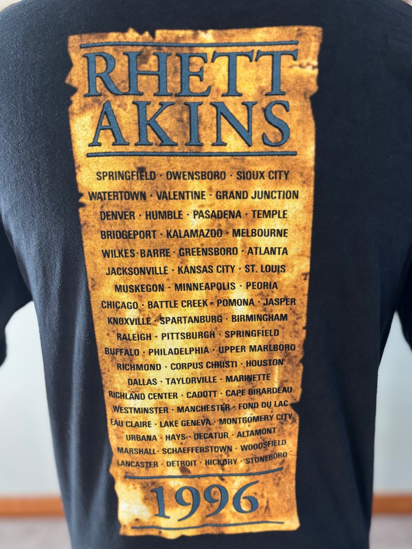 Vintage 1996 Rhett Akins Tour T-Shirt | Country Concert Tee | Made in USA | Single Stitch Western Graphic Tee | Large