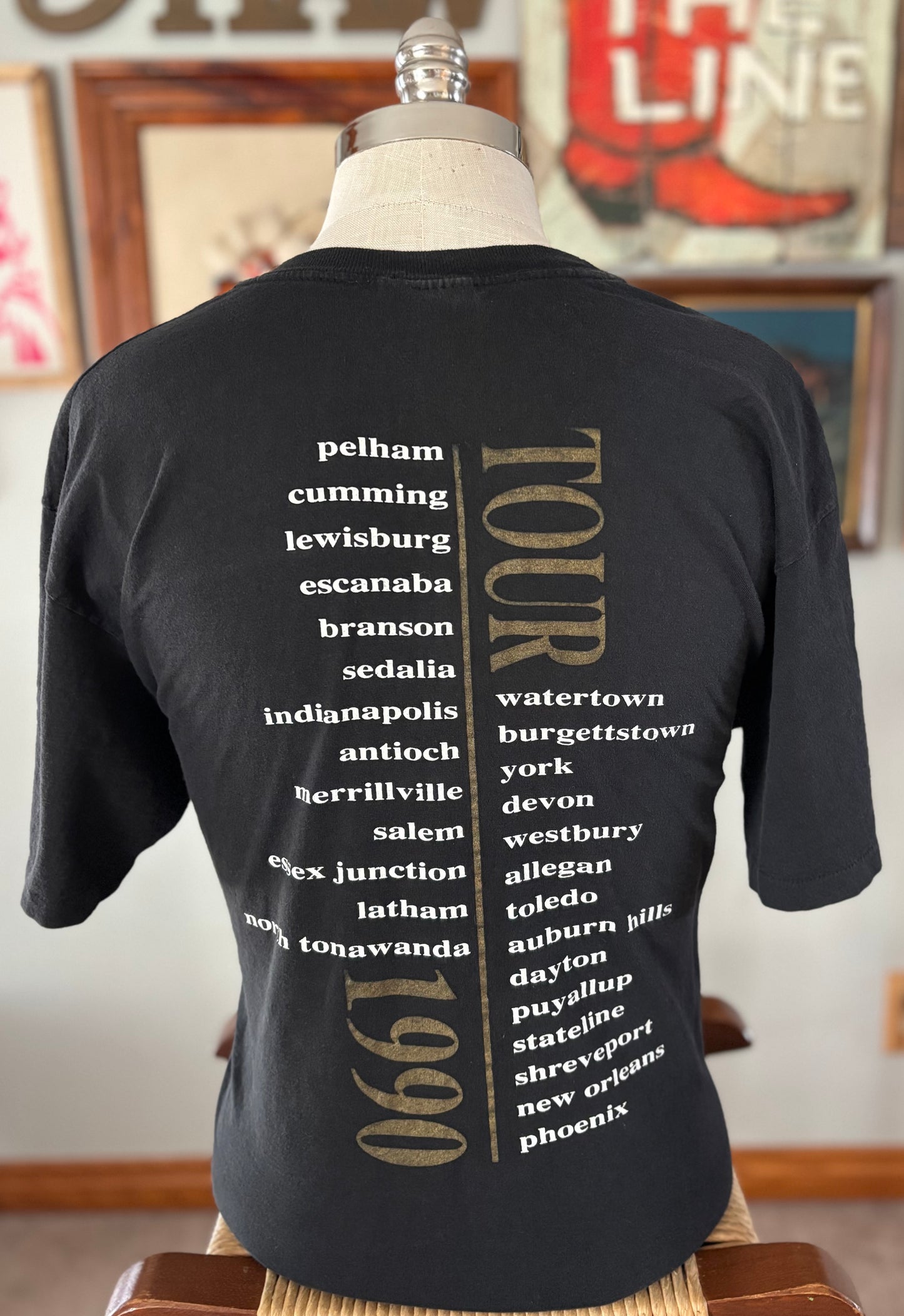 Vintage 1990 Reba McEntire Tour T Shirt XL | Made in USA Hanes | Double Sided Graphic