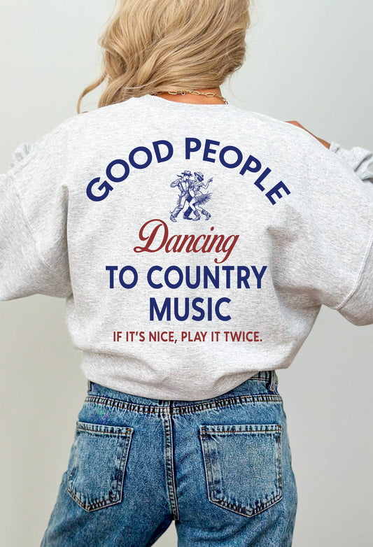 IF IT'S NICE, PLAY IT TWICE GRAPHIC SWEATER