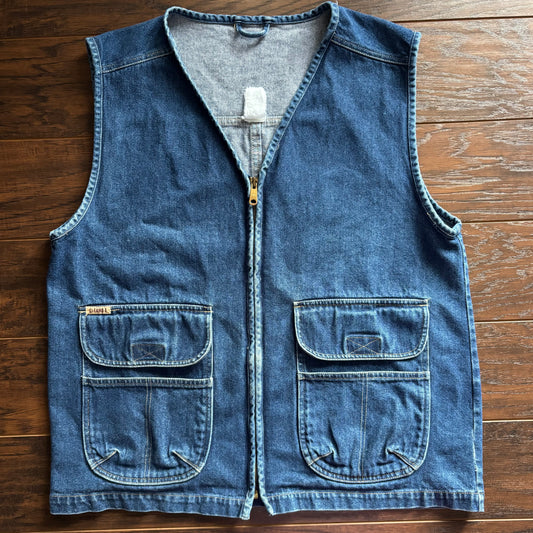Vintage 80s Gitano Denim Workwear Vest