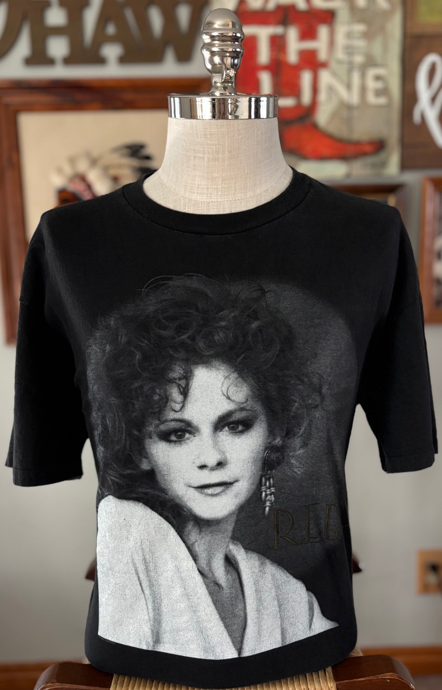Vintage 1990 Reba McEntire Tour T Shirt XL | Made in USA Hanes | Double Sided Graphic