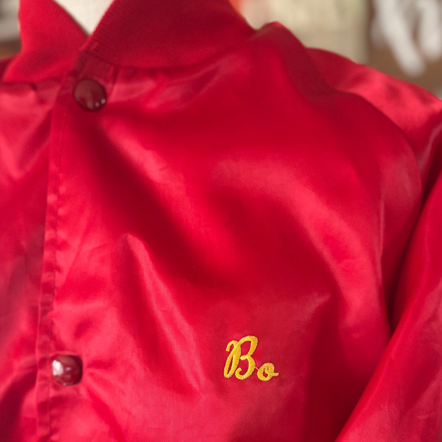Vintage Las Vegas Satin Jacket XL Red Westark USA Vegas Wings Motorcycle Jacket