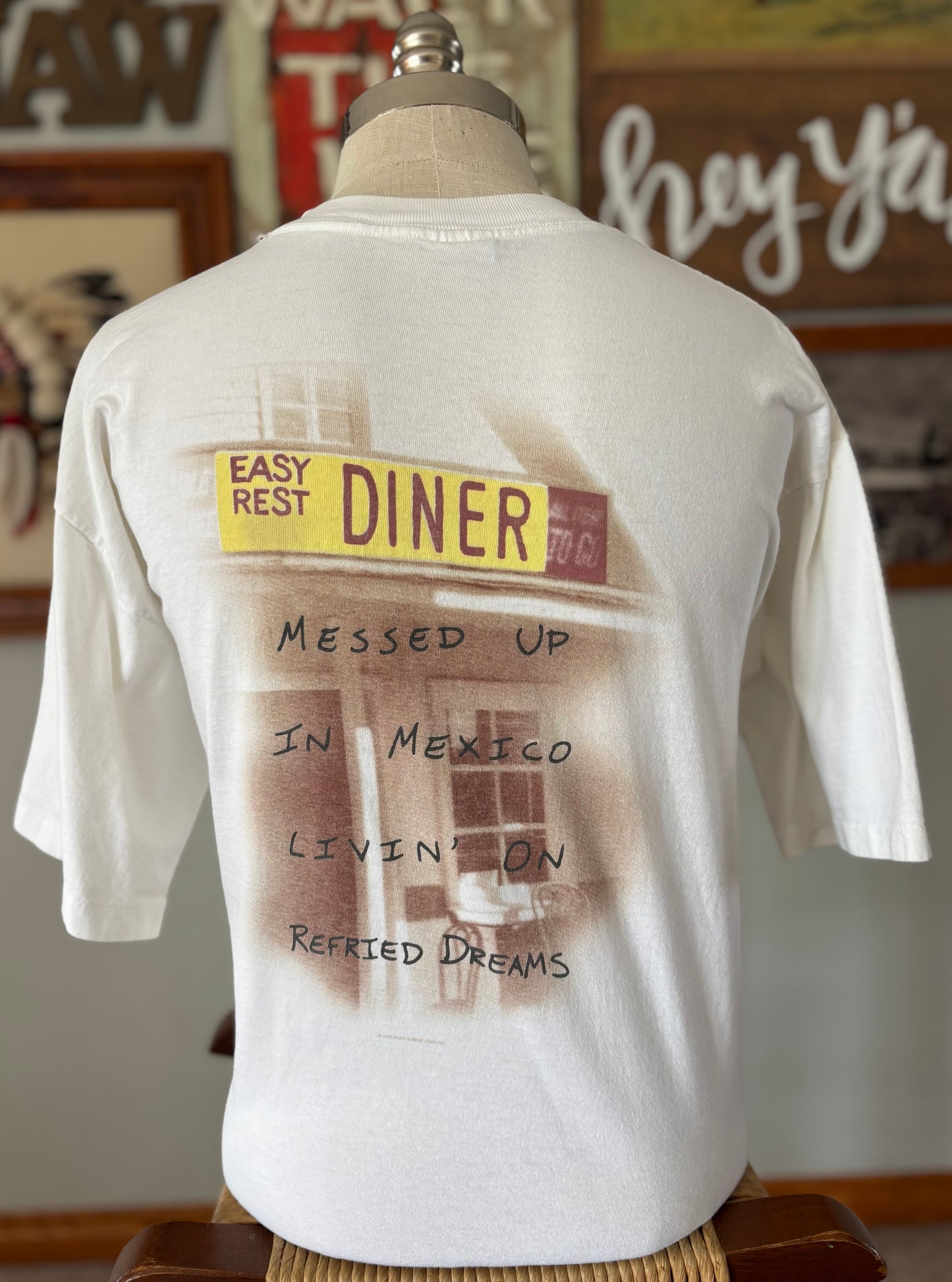 Vintage 1994 Tim McGraw T Shirt XL All Sport Made in USA Refried Dreams Easy Rest Diner