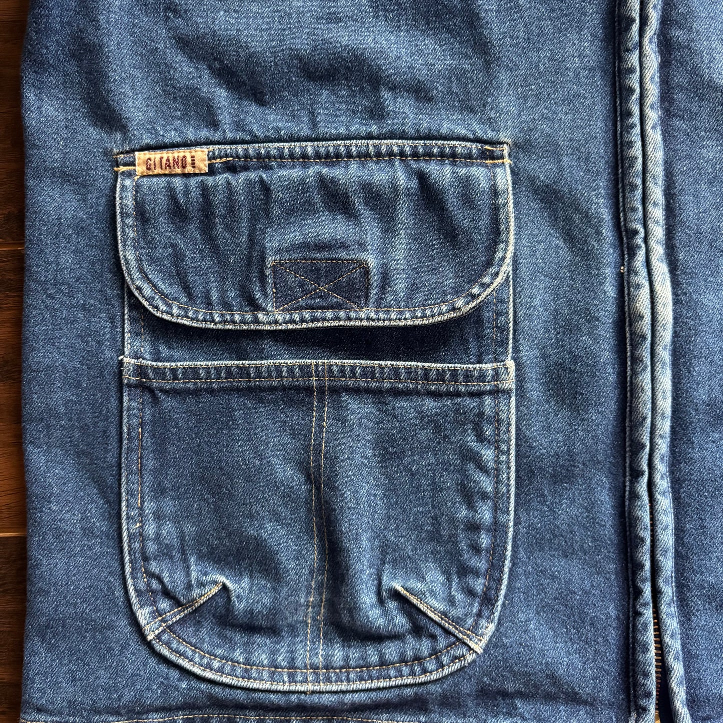 Vintage 80s Gitano Denim Workwear Vest
