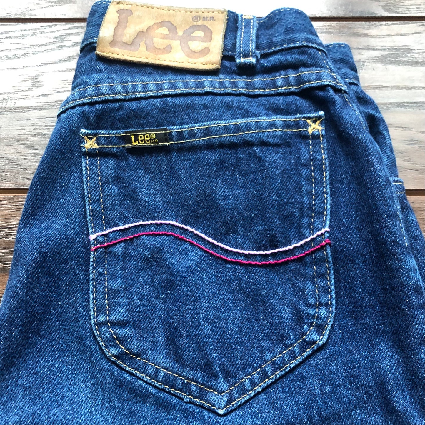 Vintage Western Women’s High Waisted Lee Jeans with Embroidered Back Pockets| Made in USA-Union Made