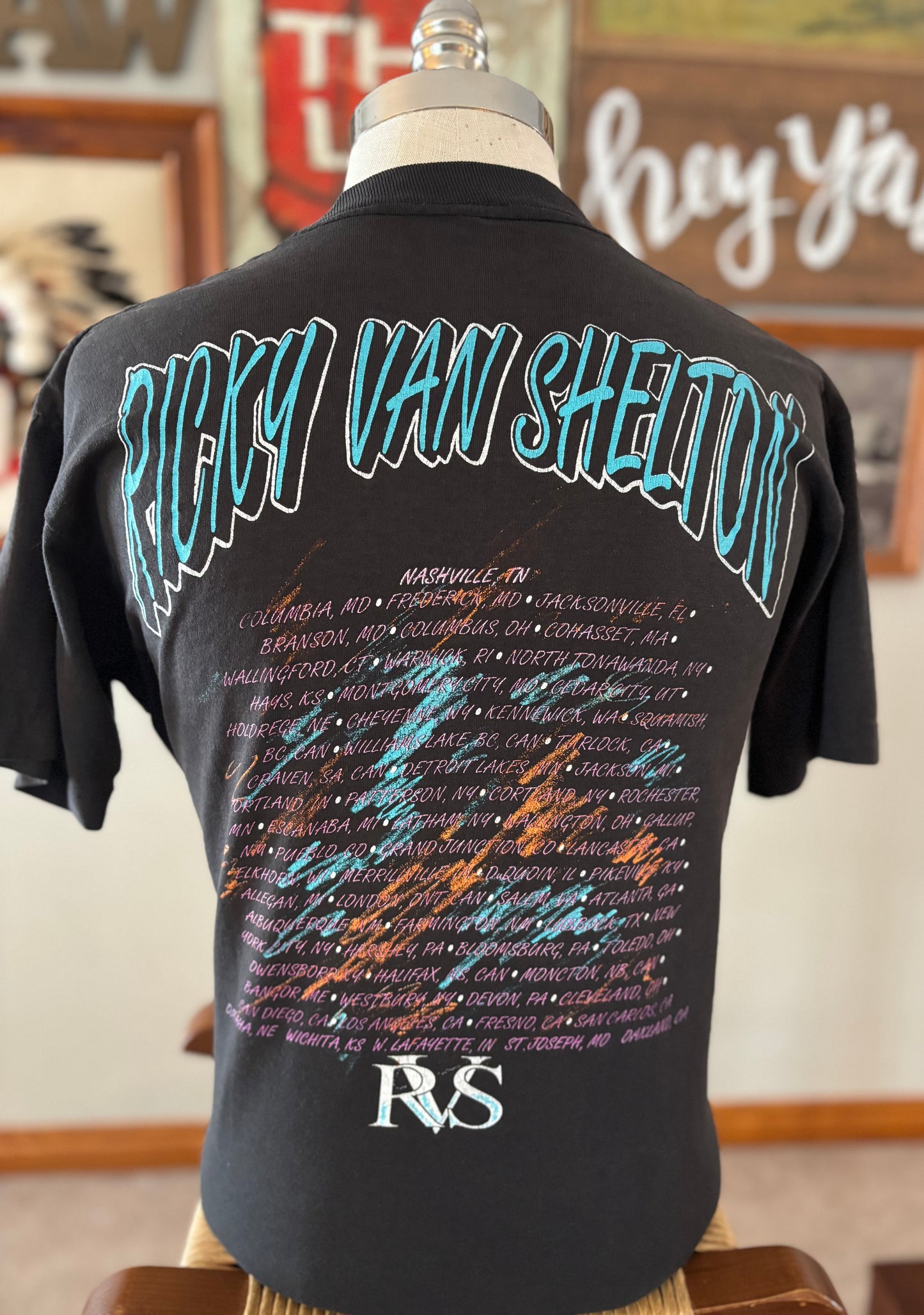 Vintage 1990s Ricky Van Shelton Tour T Shirt | Rare 90s Country Music Tee | Screen Stars Best USA | Nashville Country Shirt