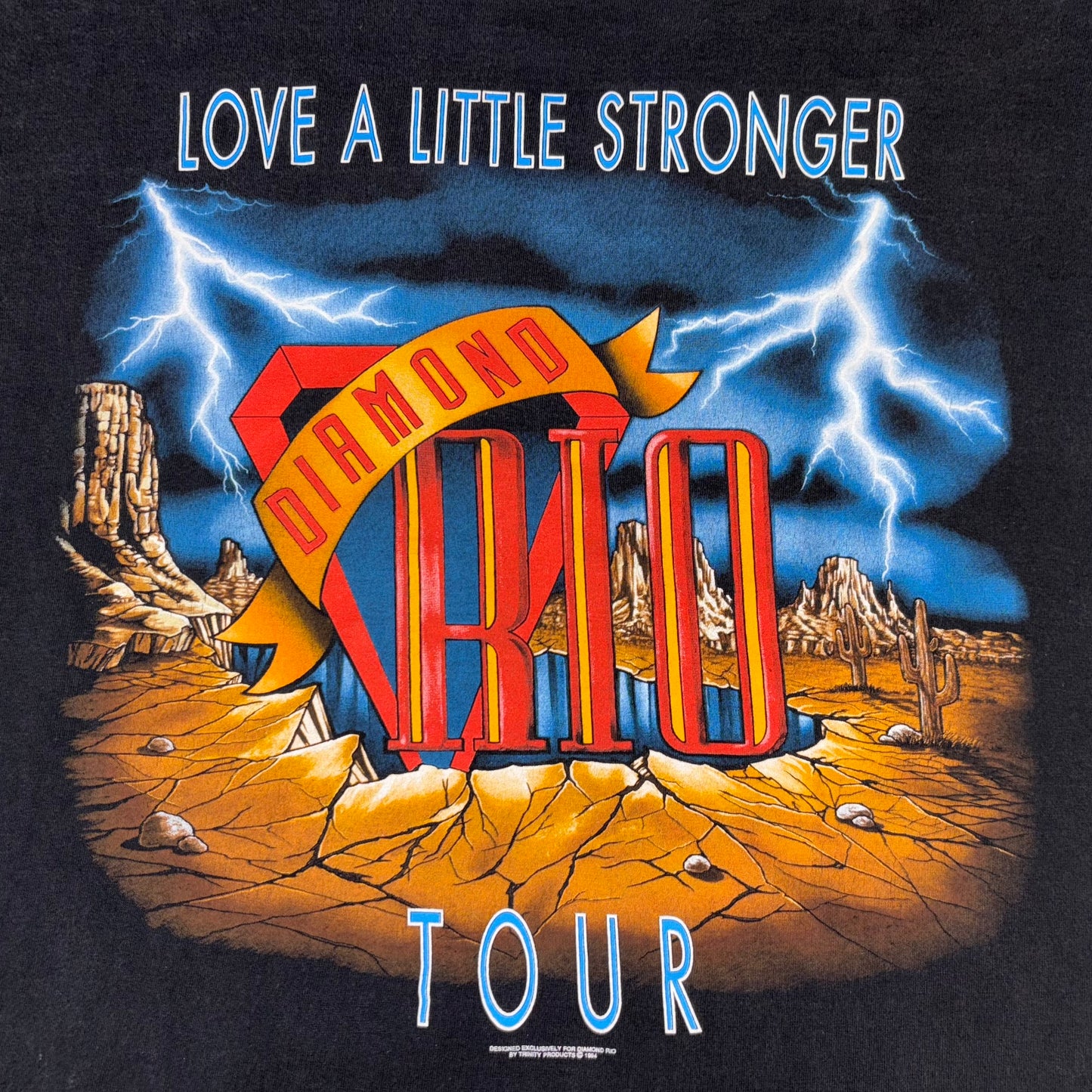1994 Vintage Diamond Rio “Love A Little Stronger” Country Concert T-Shirt
