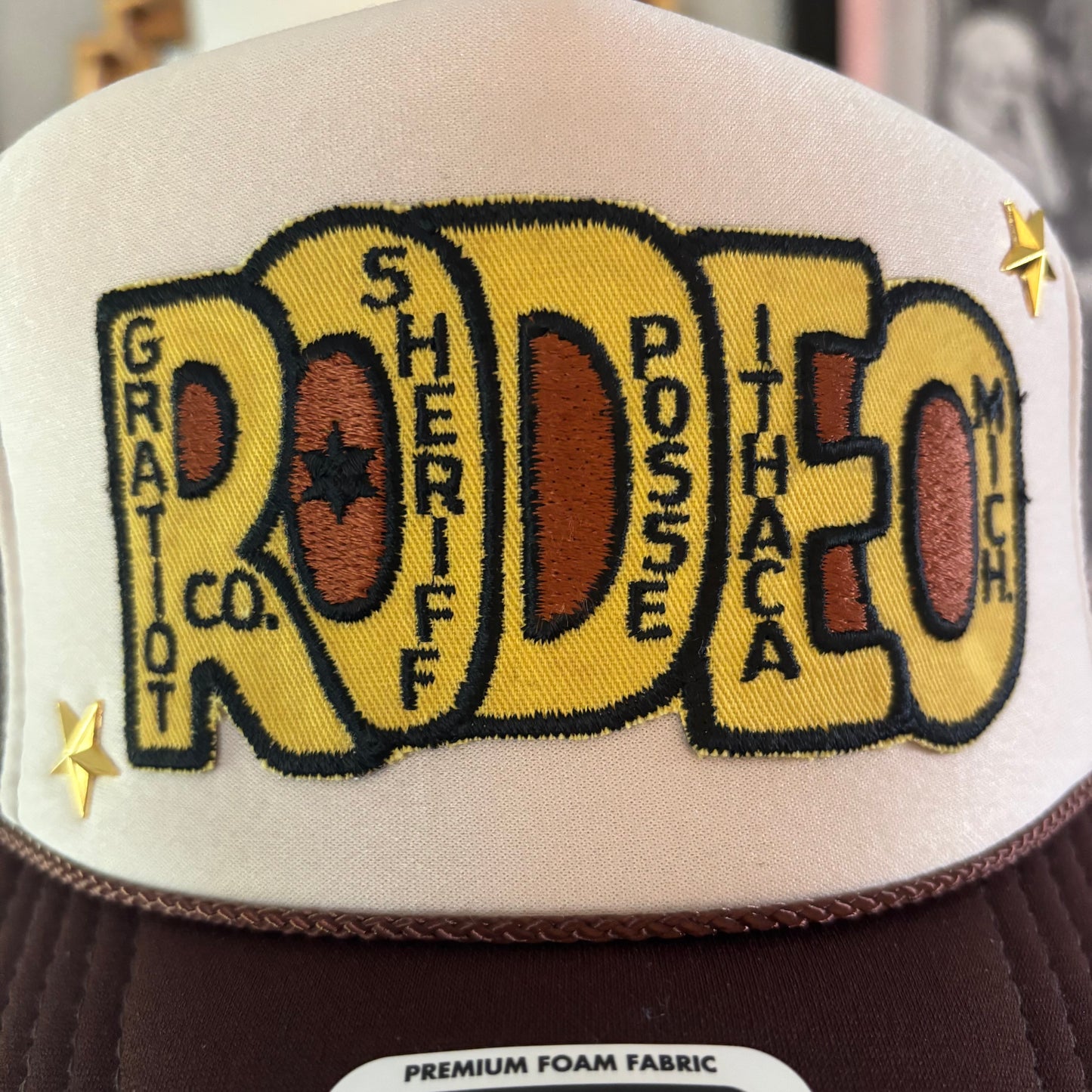 Vintage Gratiot County Sheriff Posse Ithaca Michigan Patch Trucker Hat Custom