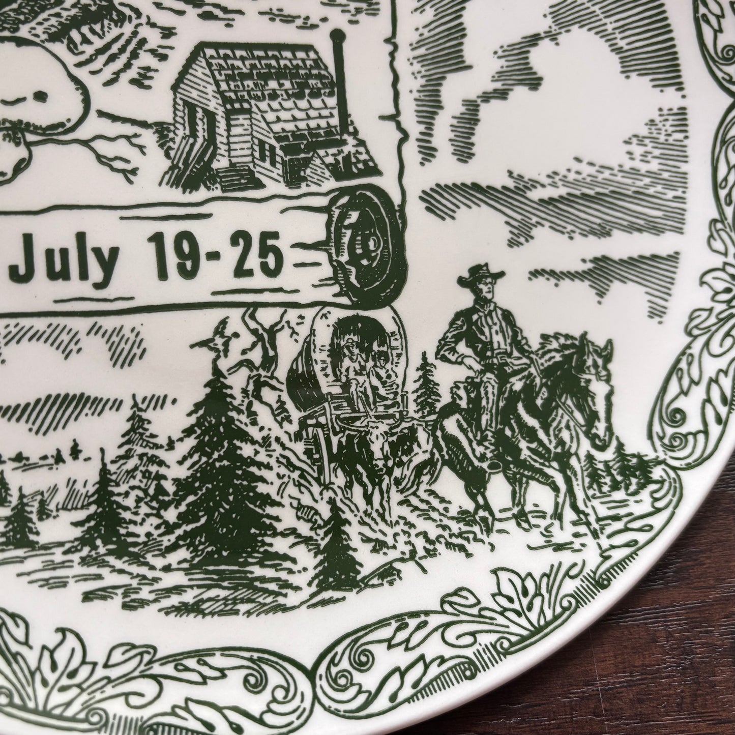 Vintage 1959 Caribou Maine Centennial Plate | Kettlesprings Kilns Souvenir Plate | Mid Century Americana Transferware | Maine Potato Country
