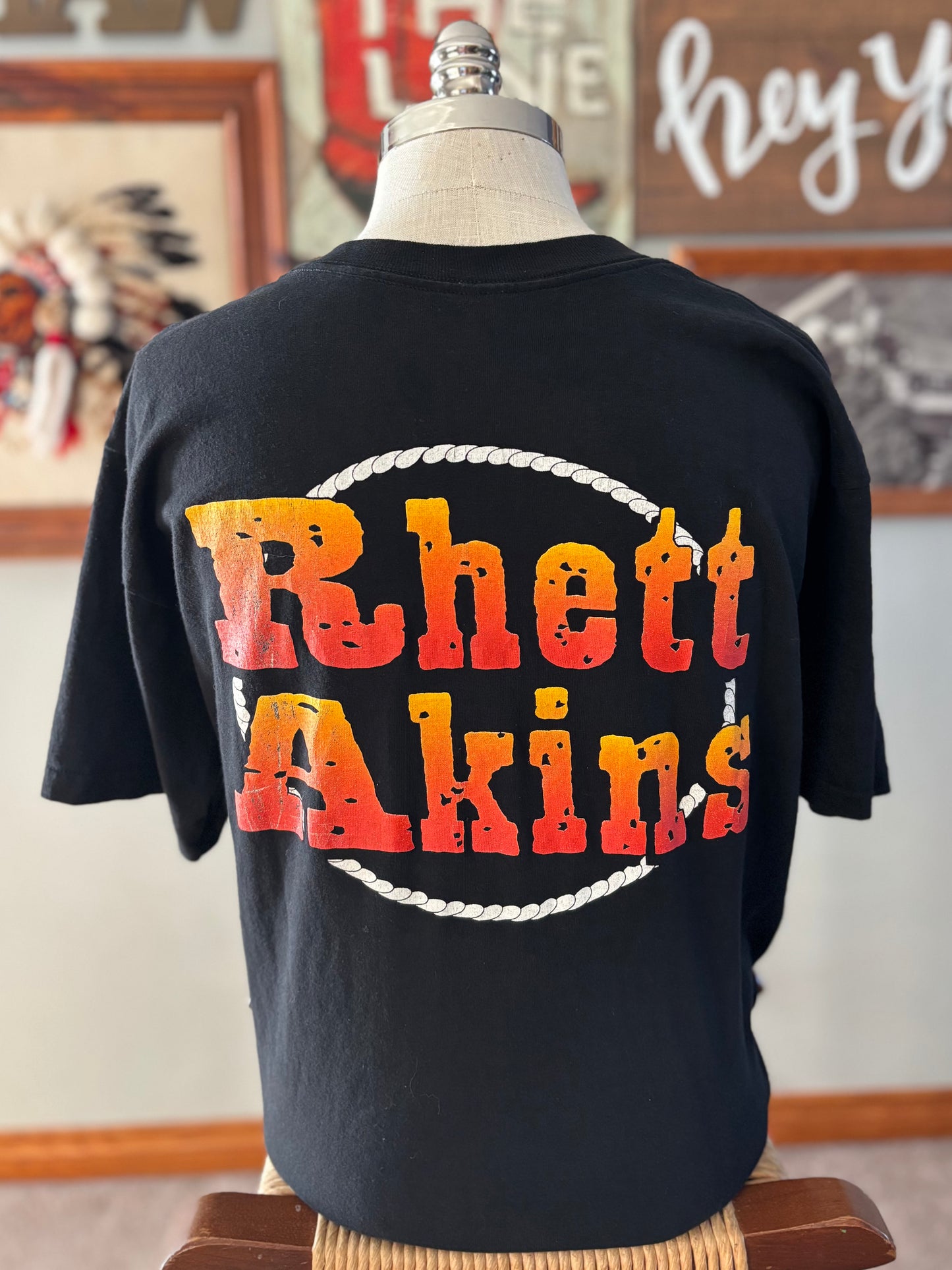 Vintage Rhett Akins T-Shirt | Y2K Country Music Tee | Early 2000s Western Graphic Shirt | Cowboy Country Concert Tee | Large