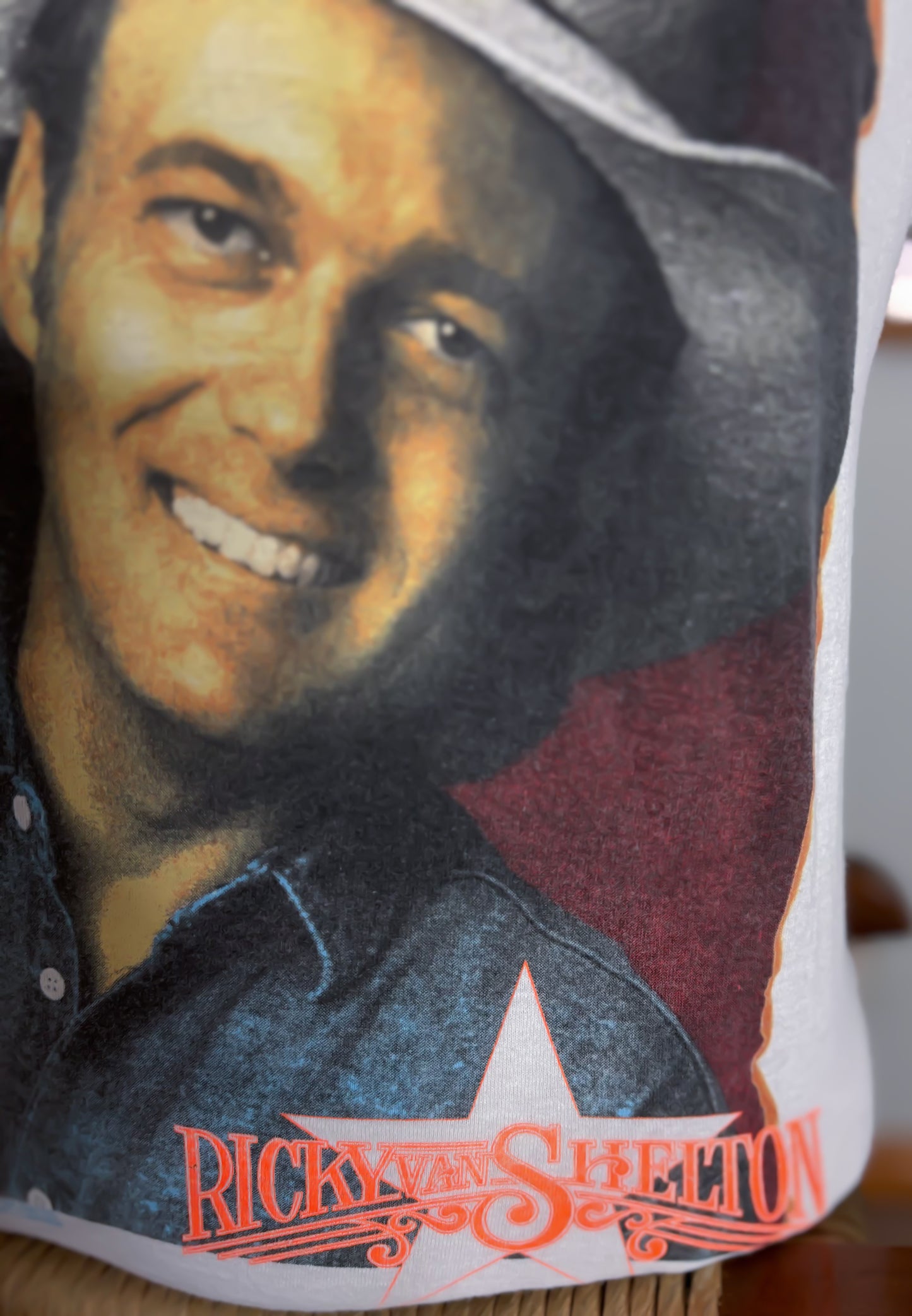 Vintage 1990 Ricky Van Shelton Brockum T-Shirt XL Country Music Entertainer of the Year Tee Made in USA