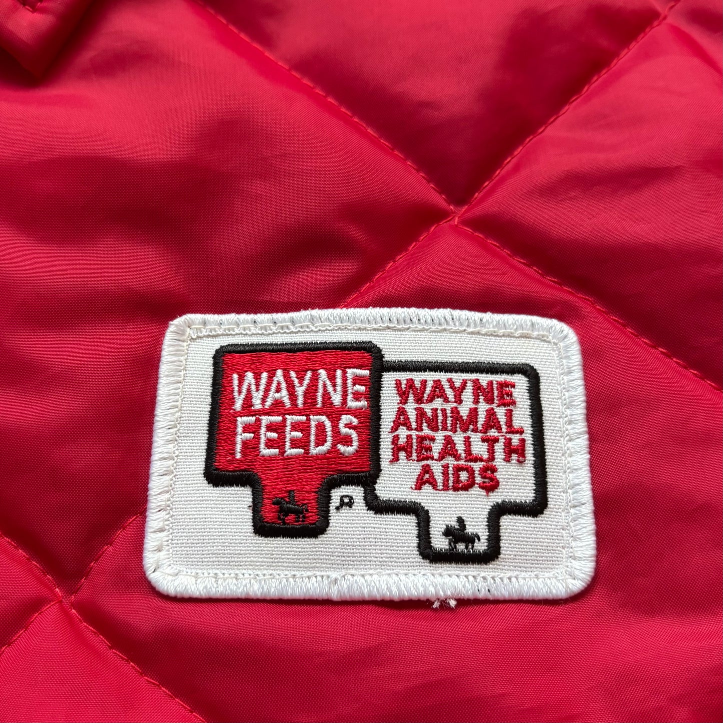 80’s Vintage Swingster Quilted Puffer Jacket with Wayne Feeds Patch