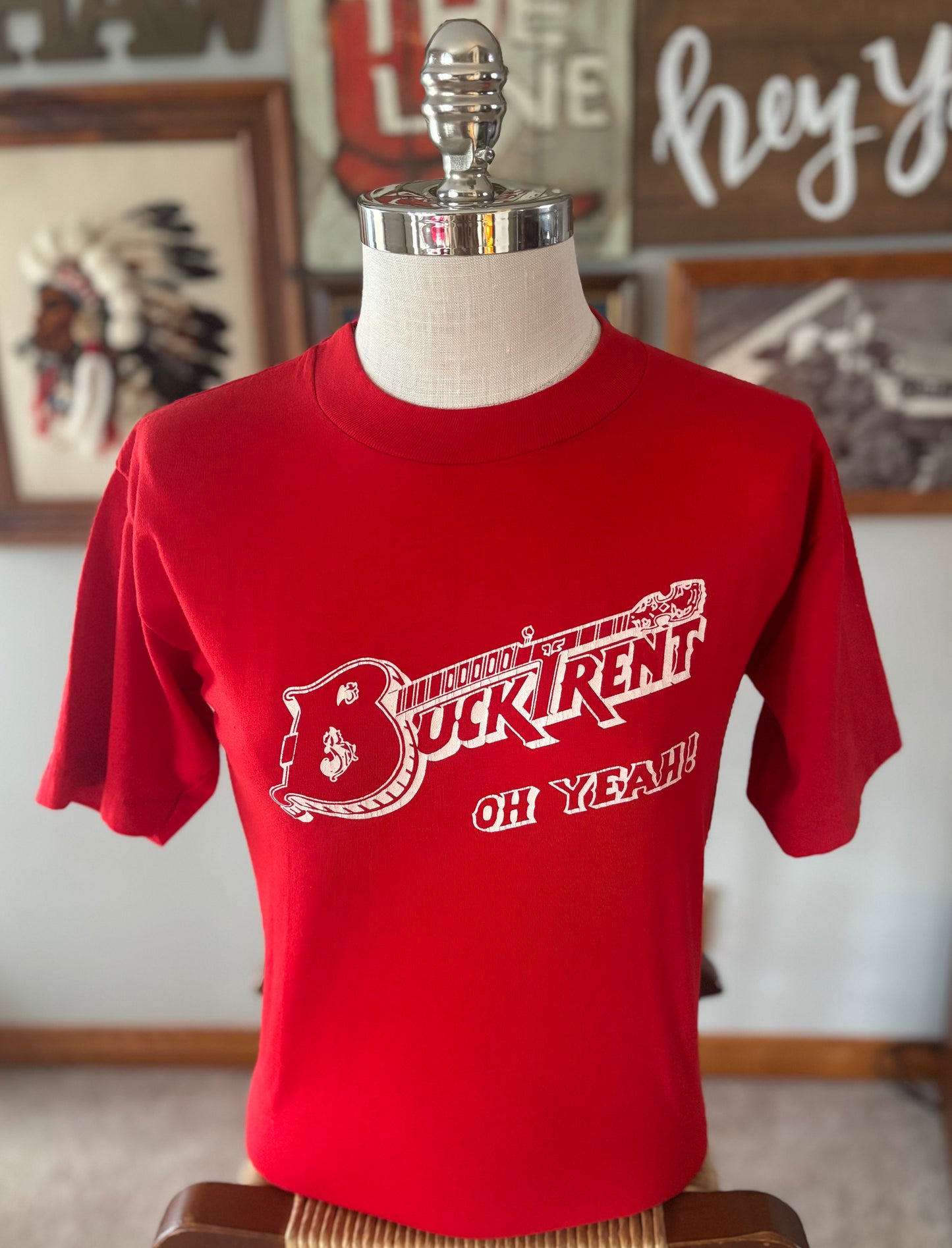 Vintage 70s Buck Trent Oh Yeah! Hee Haw Country Music Shirt Gulf Coast Sportswear Large