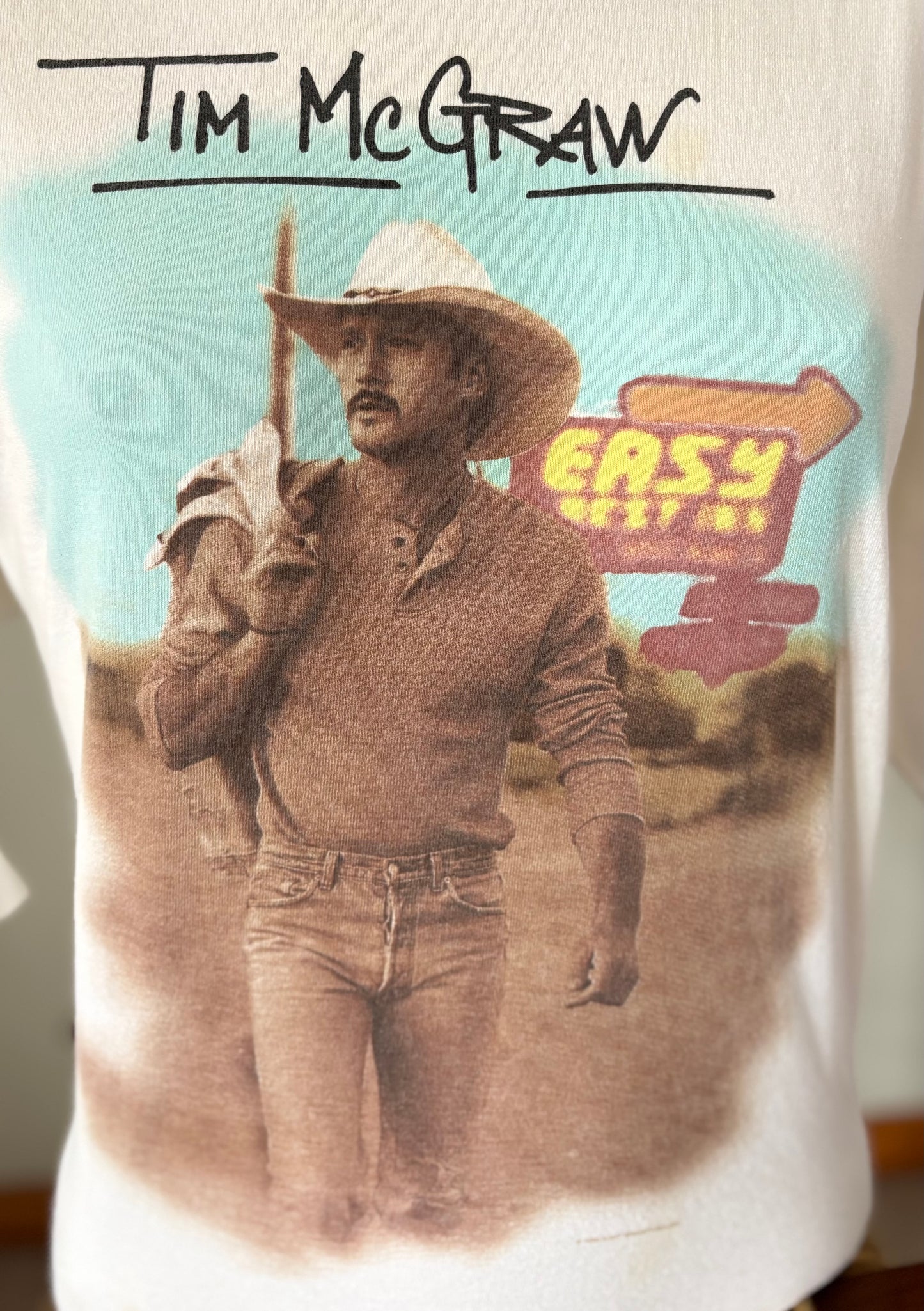 Vintage 1994 Tim McGraw T Shirt XL All Sport Made in USA Refried Dreams Easy Rest Diner