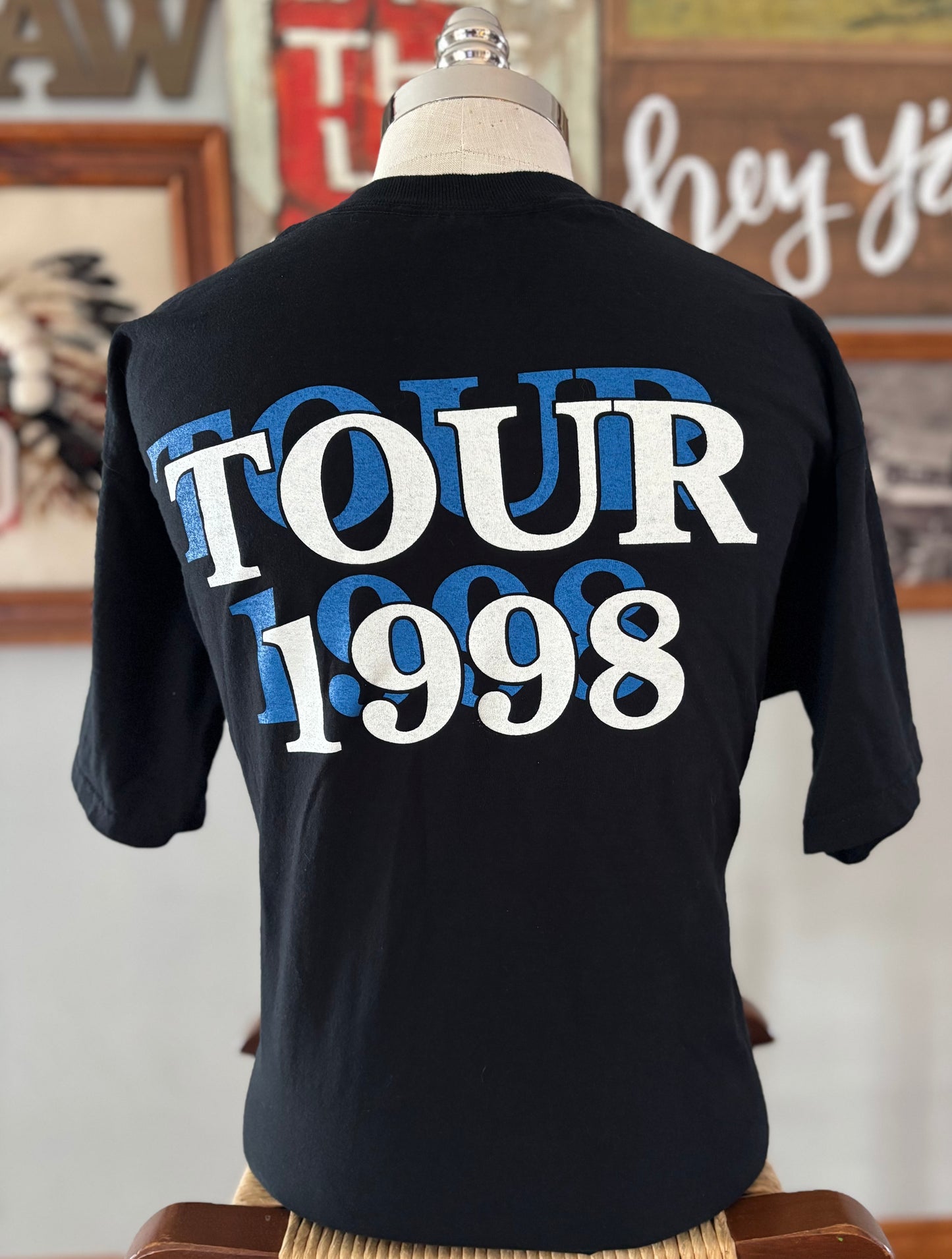 Vintage 1998 Ronnie Milsap Country Concert T-Shirt Double Sided 90s Fruit of the Loom Heavy Cotton XL