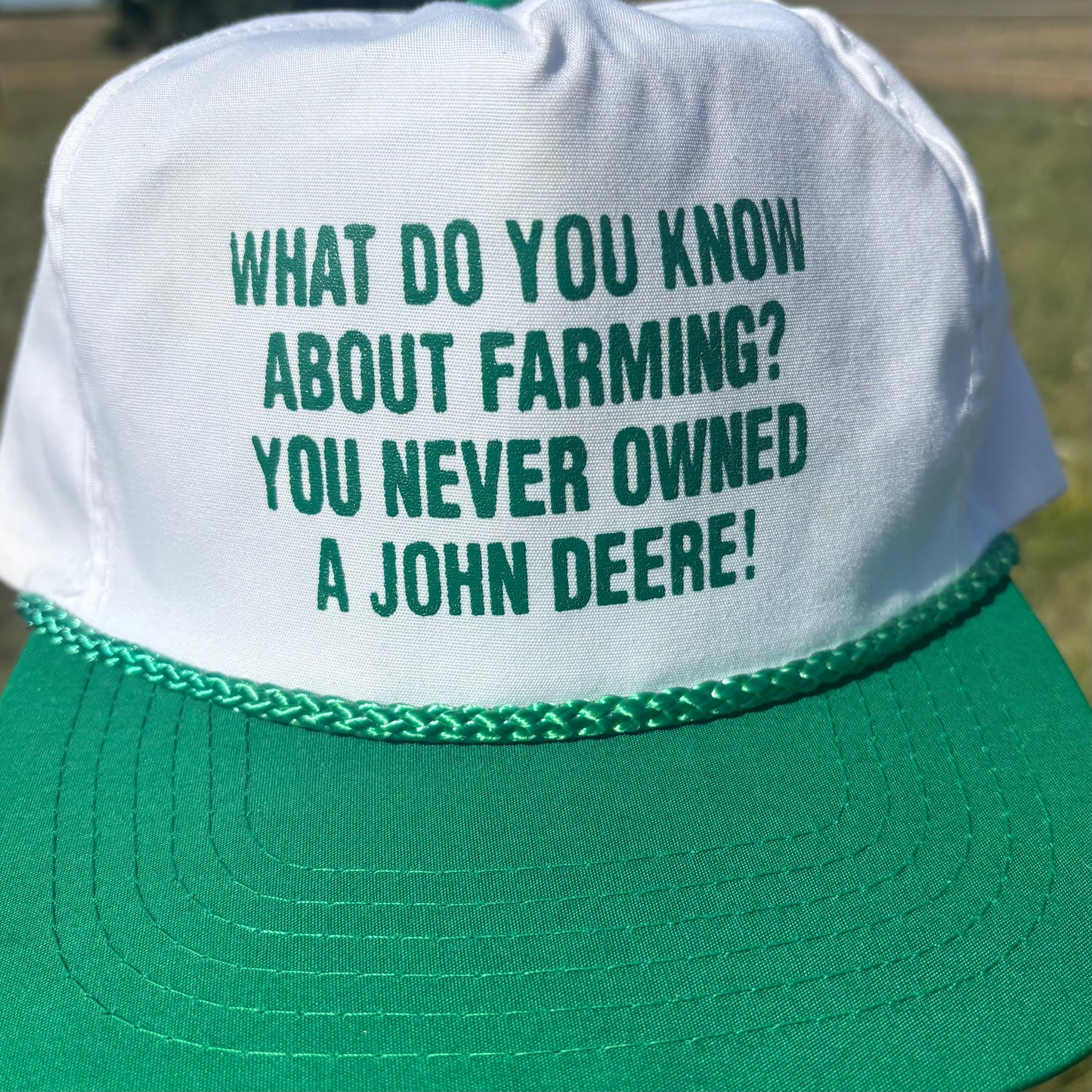 Vintage 1990s What Do Yiu Know About Farming? You Don’t Own A John Deere! Farming Snapback OTTO Hat
