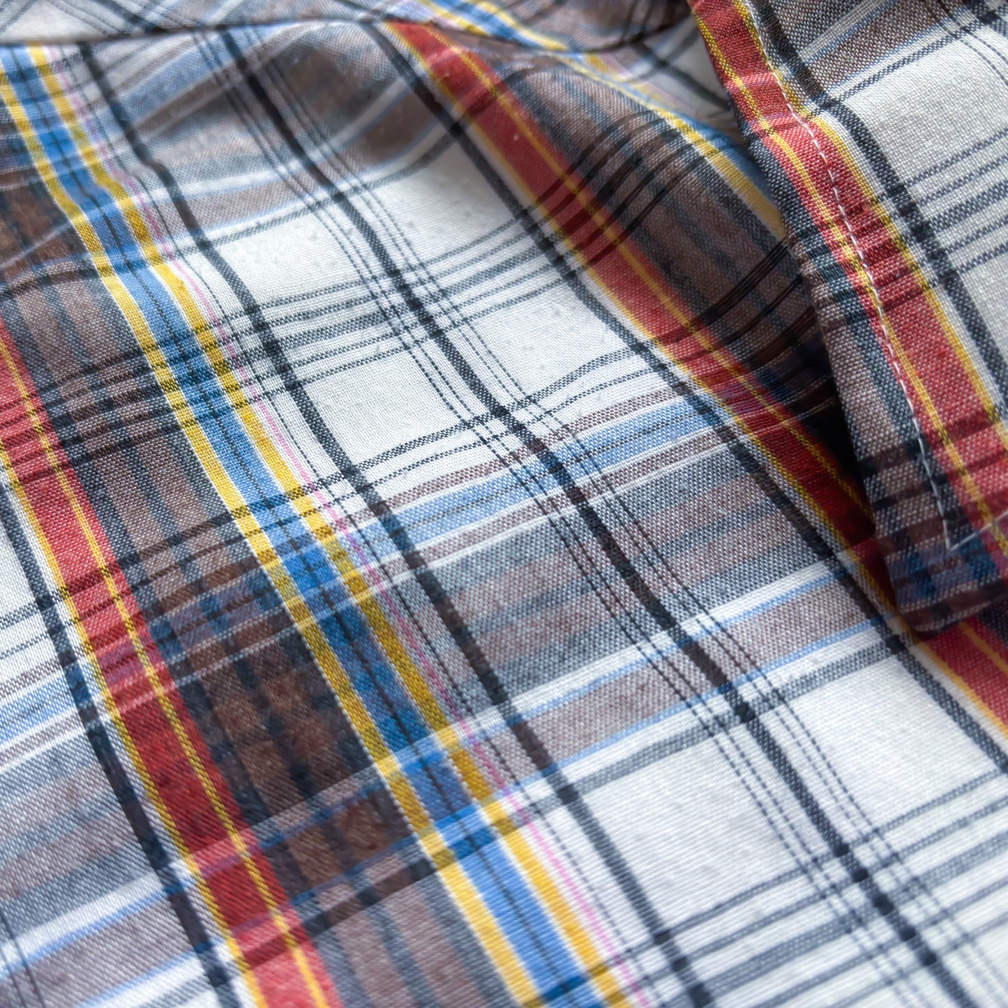 Vintage Western Men’s Royal Knight Shirt with Plaid Yokes and Smile Pockets | Made in USA