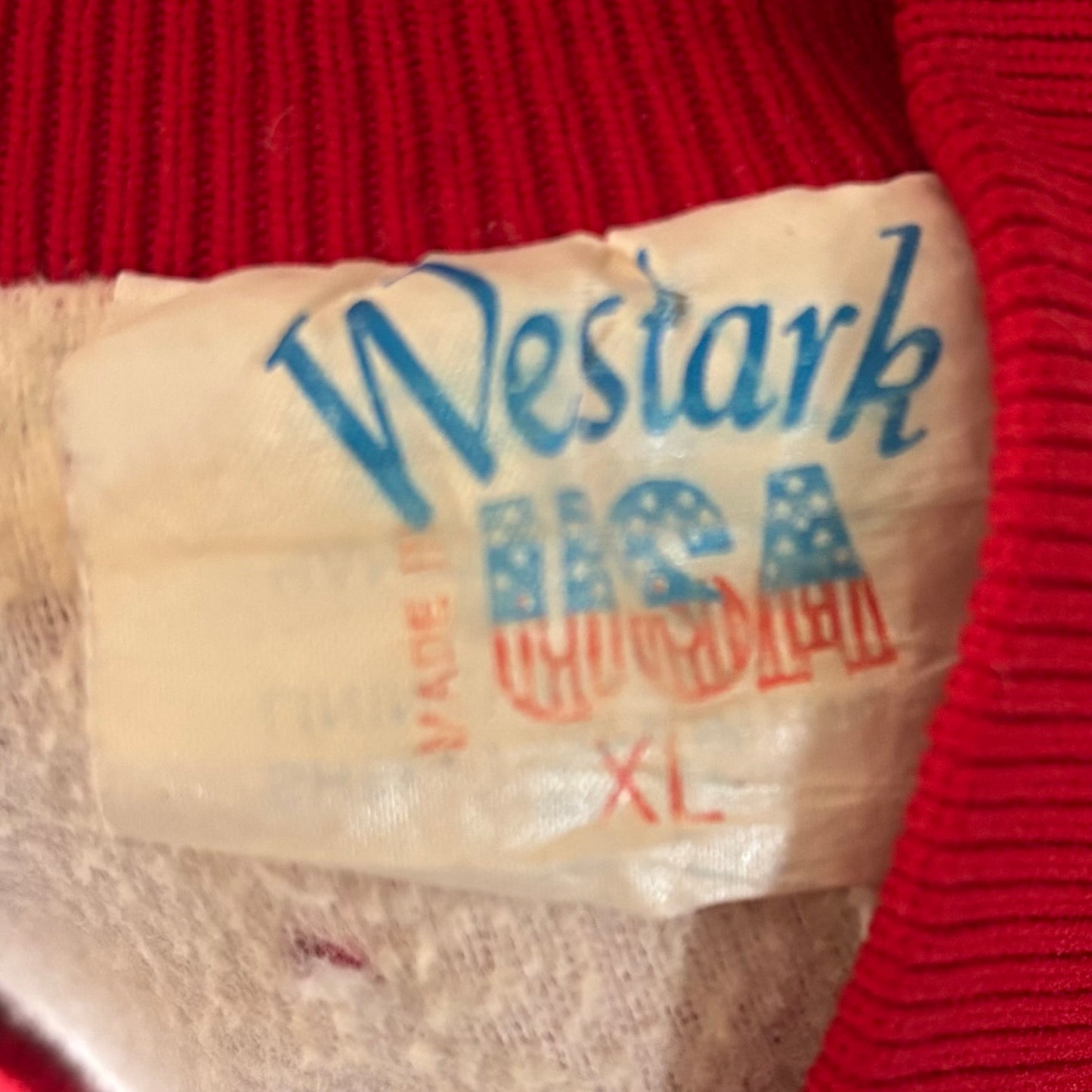 Vintage Las Vegas Satin Jacket XL Red Westark USA Vegas Wings Motorcycle Jacket