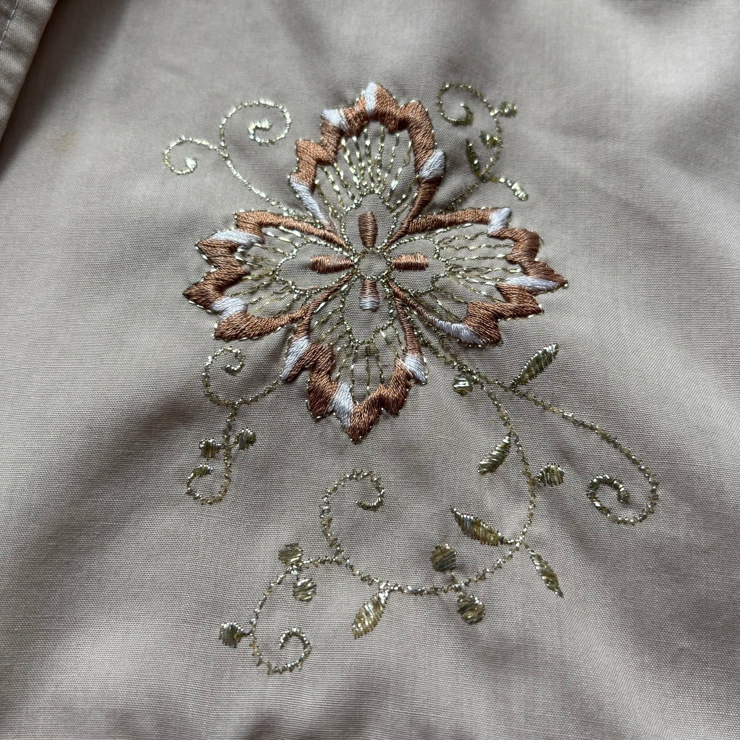 70’s Vintage Western Men’s Miller Snap Button Shirt with Embroidered Flowers