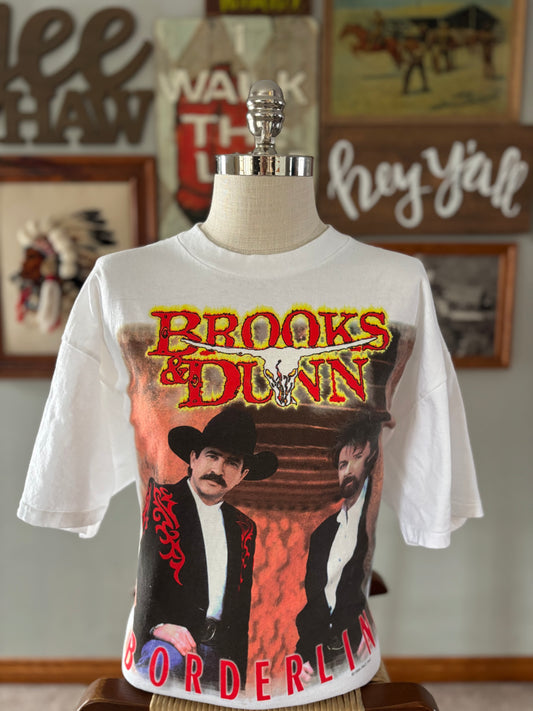 Vintage 1996 Brooks & Dunn Borderline XL – Country Music Graphic Tee – Delta Made USA