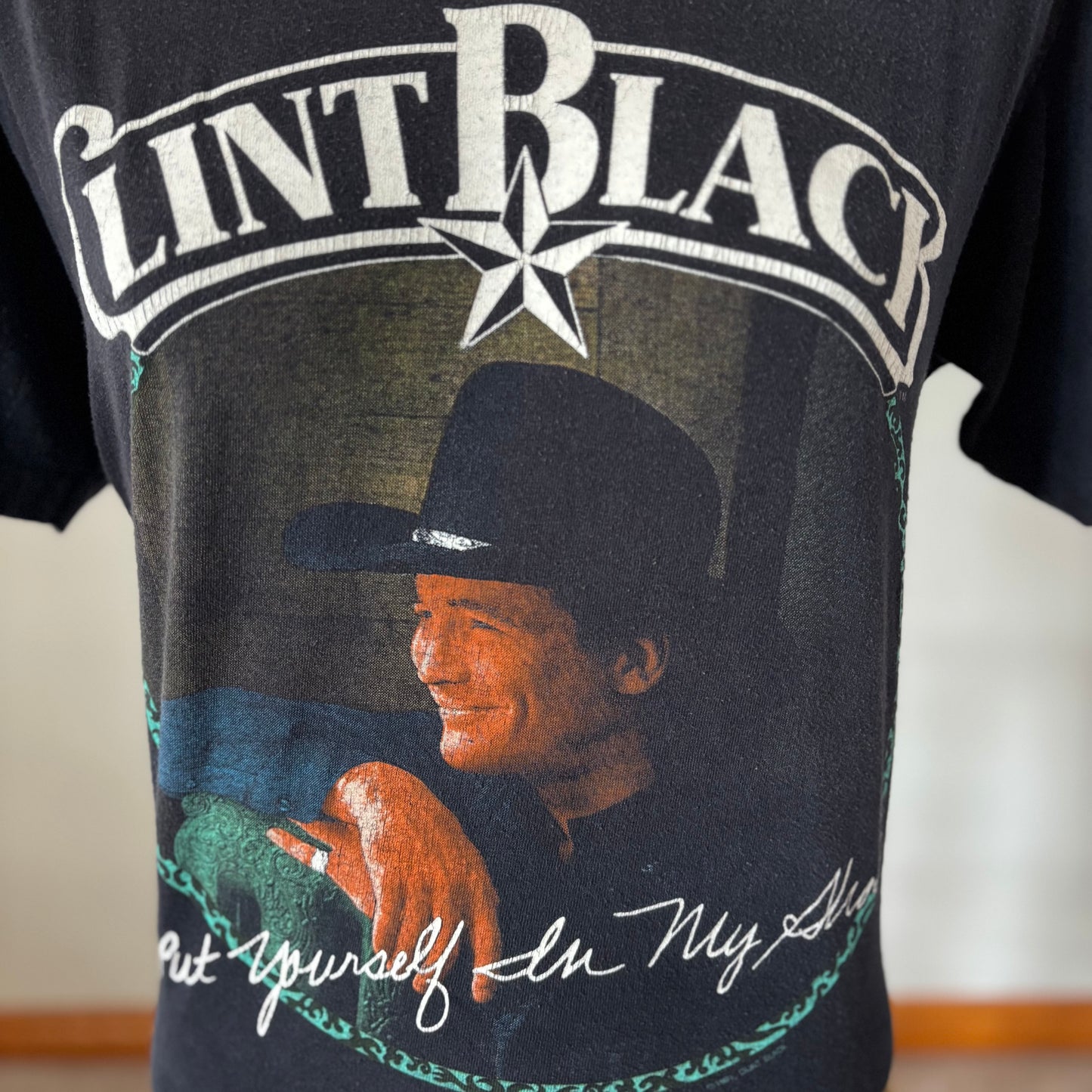 Vintage 1990 Clint Black “Put Yourself in My Shoes” Country Concert T-Shirt USA Made Medium