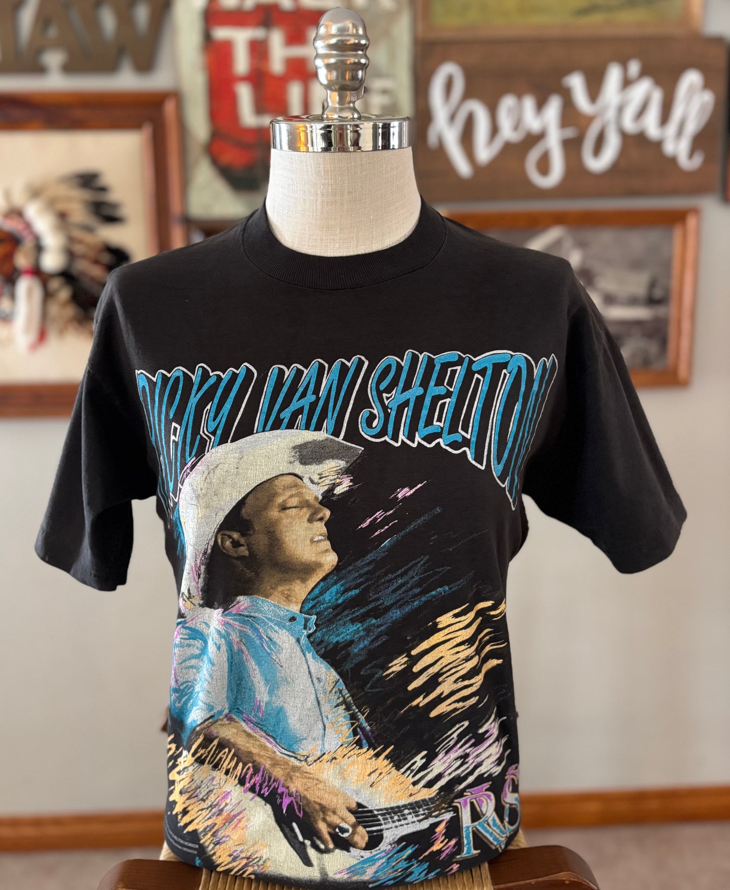 Vintage 1990s Ricky Van Shelton Tour T Shirt | Rare 90s Country Music Tee | Screen Stars Best USA | Nashville Country Shirt