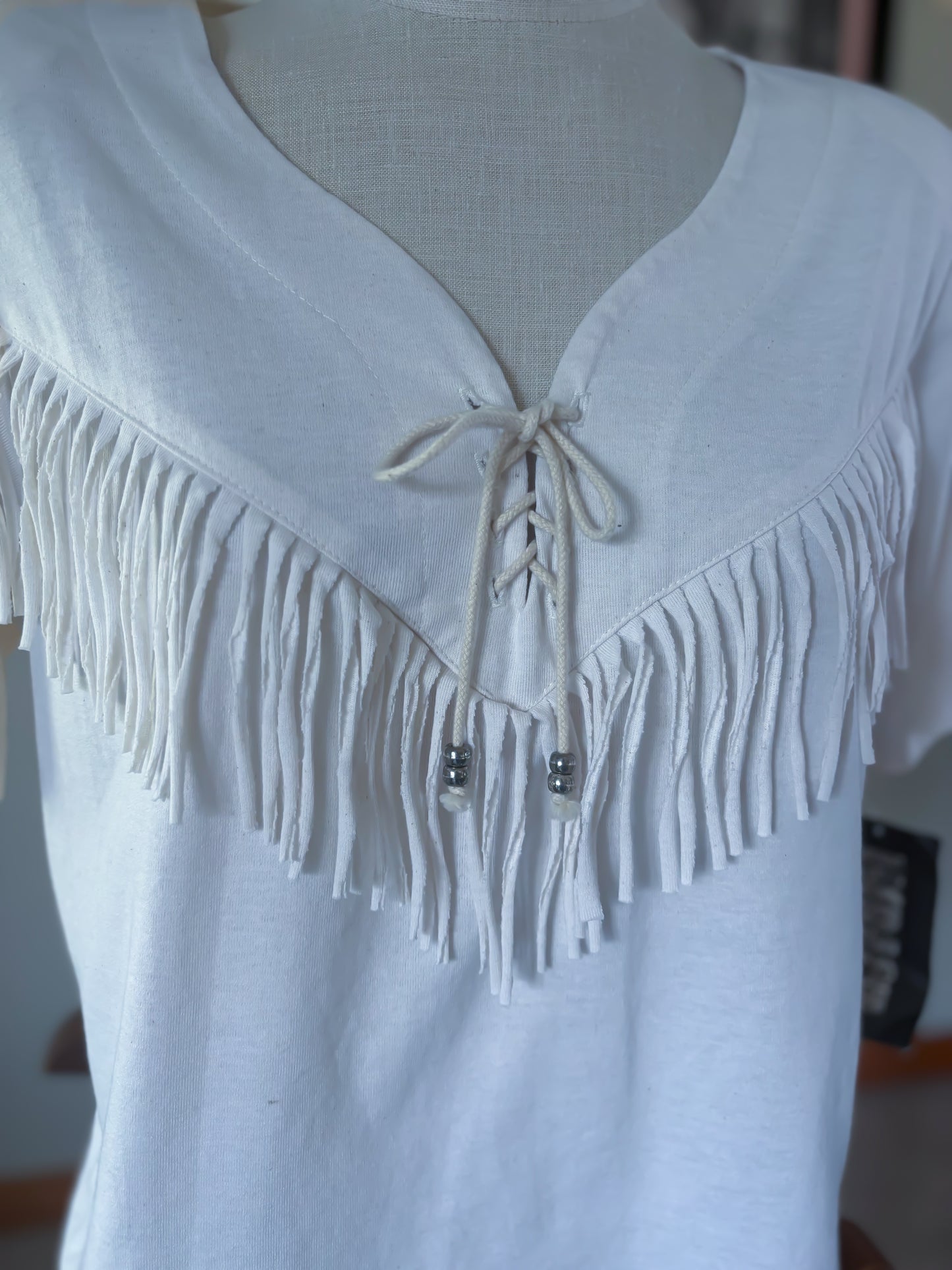 Vintage Women’s Y2K Impact Fringe Western Top Deadstock NWT Made in USA