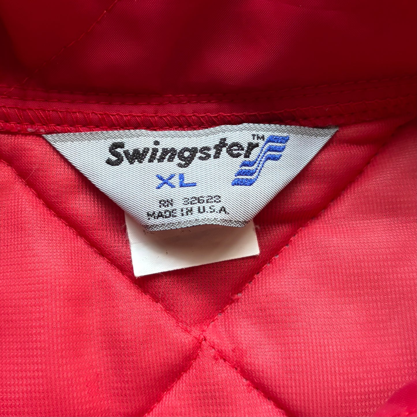 80’s Vintage Swingster Quilted Puffer Jacket with Wayne Feeds Patch