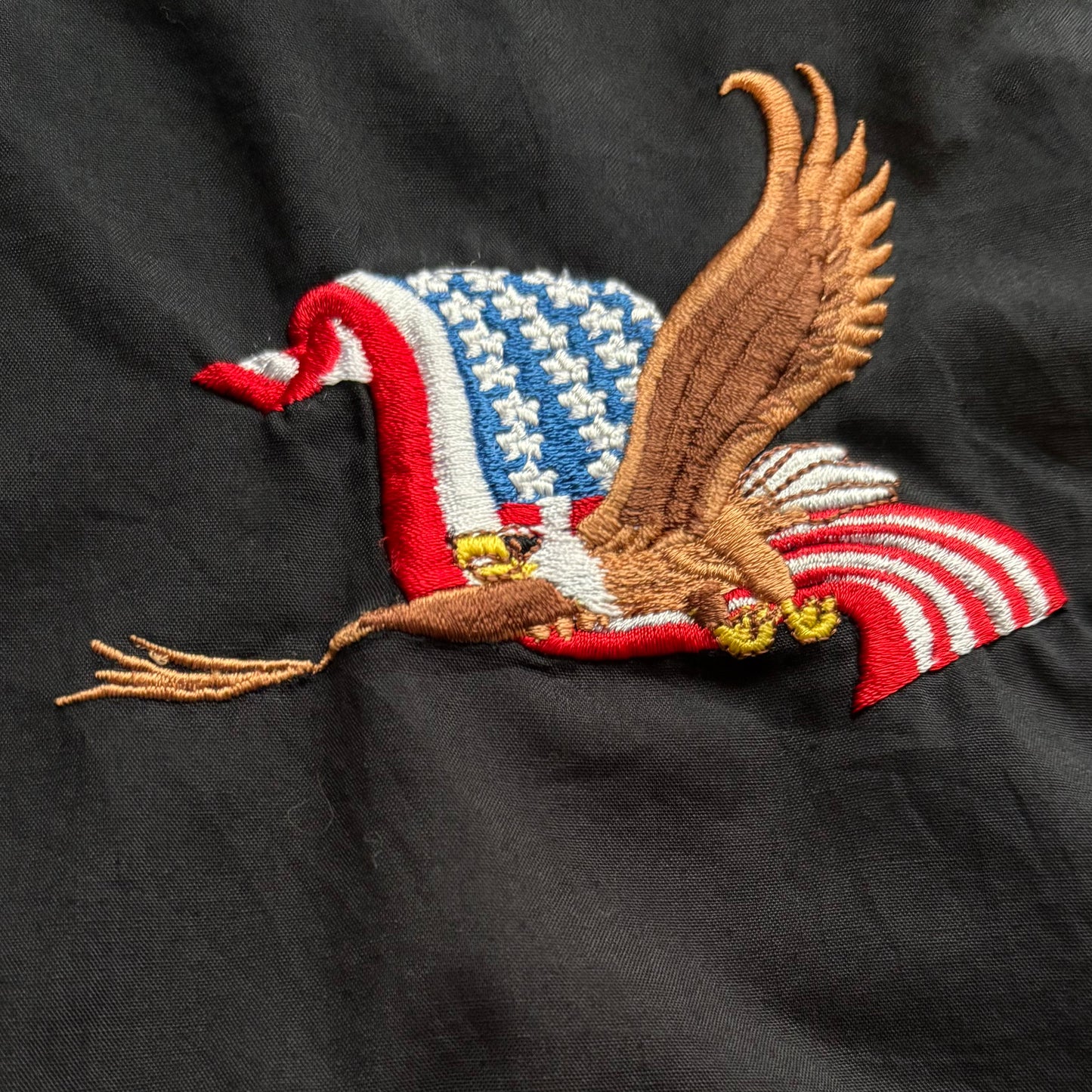 Vintage 90s Patriotic Eagle High Noon Western Pearl Snap Shirt Large