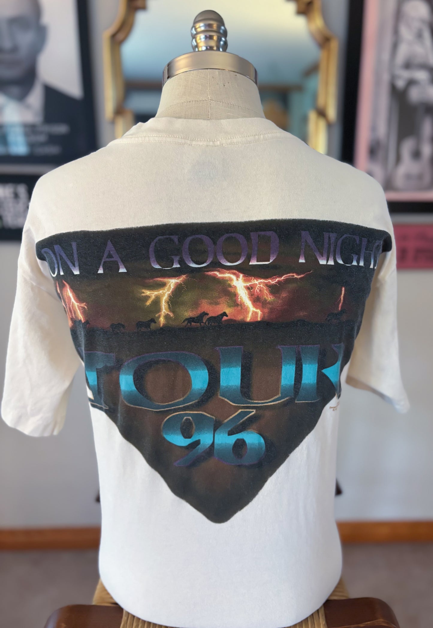 Vintage 1996 Wade Hayes On A Good Night Tour T-Shirt Country Music Concert Tee Single Stitch