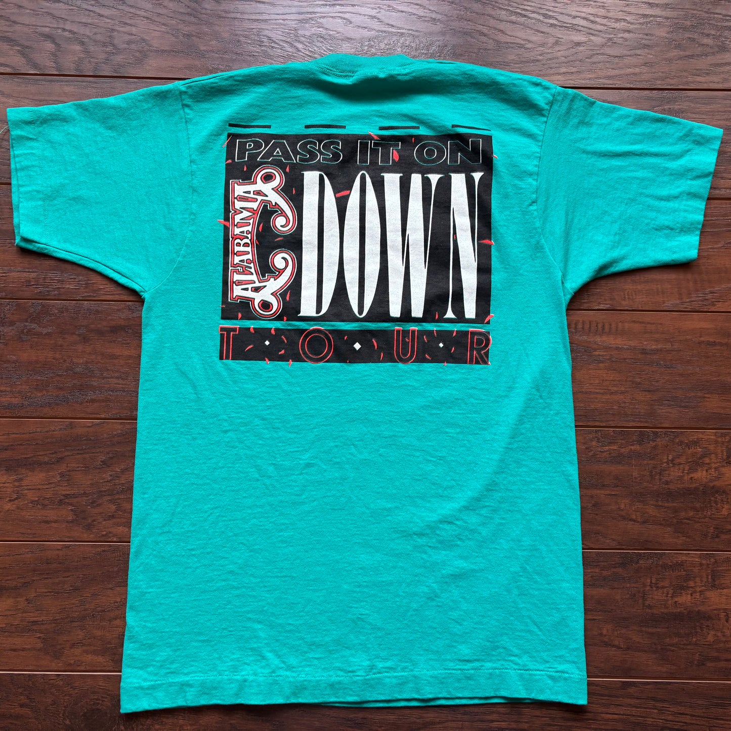 1991 Vintage Western Alabama “Pass It On Down” Tour Country Concert T-Shirt | Made in USA