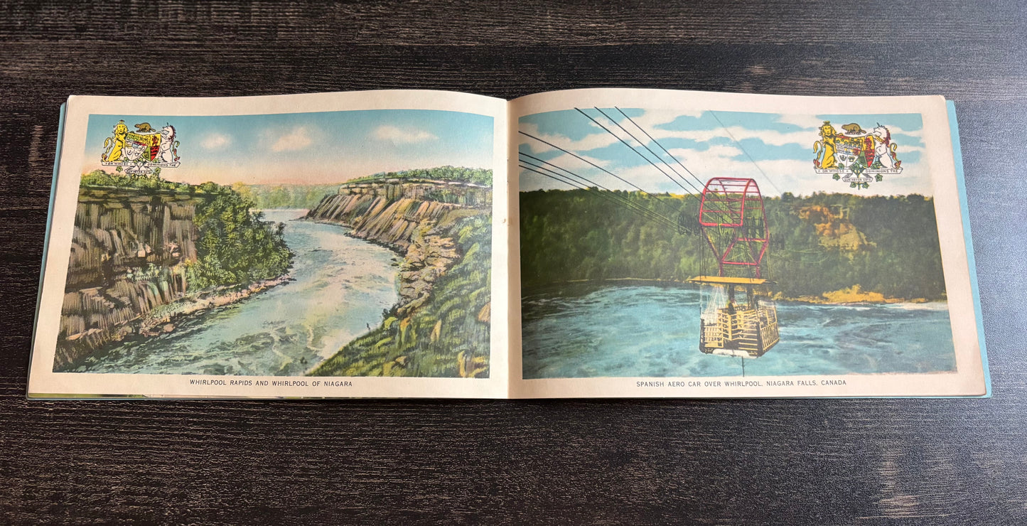 1948 Niagara Falls Canada Colored Pictures & Story Souvenir Book F.H. Leslie