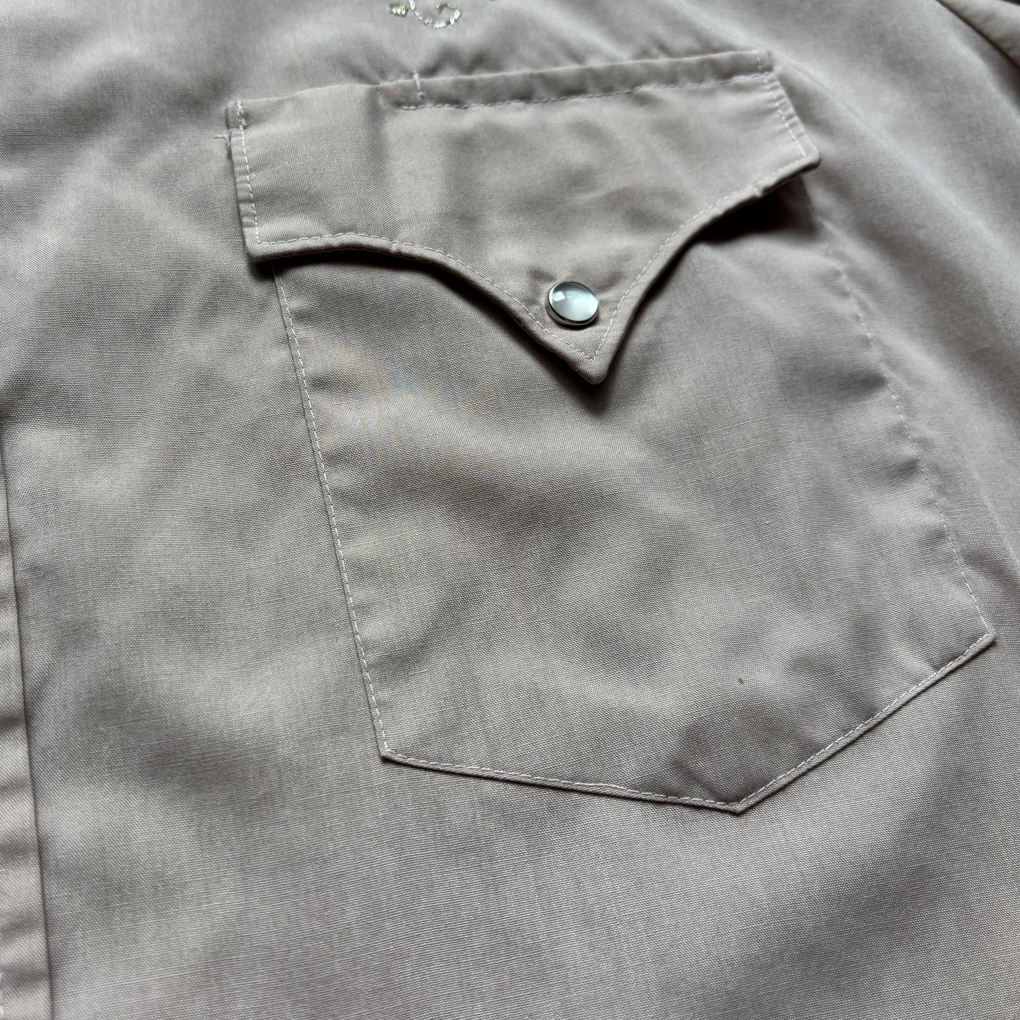 70’s Vintage Western Men’s Miller Snap Button Shirt with Embroidered Flowers