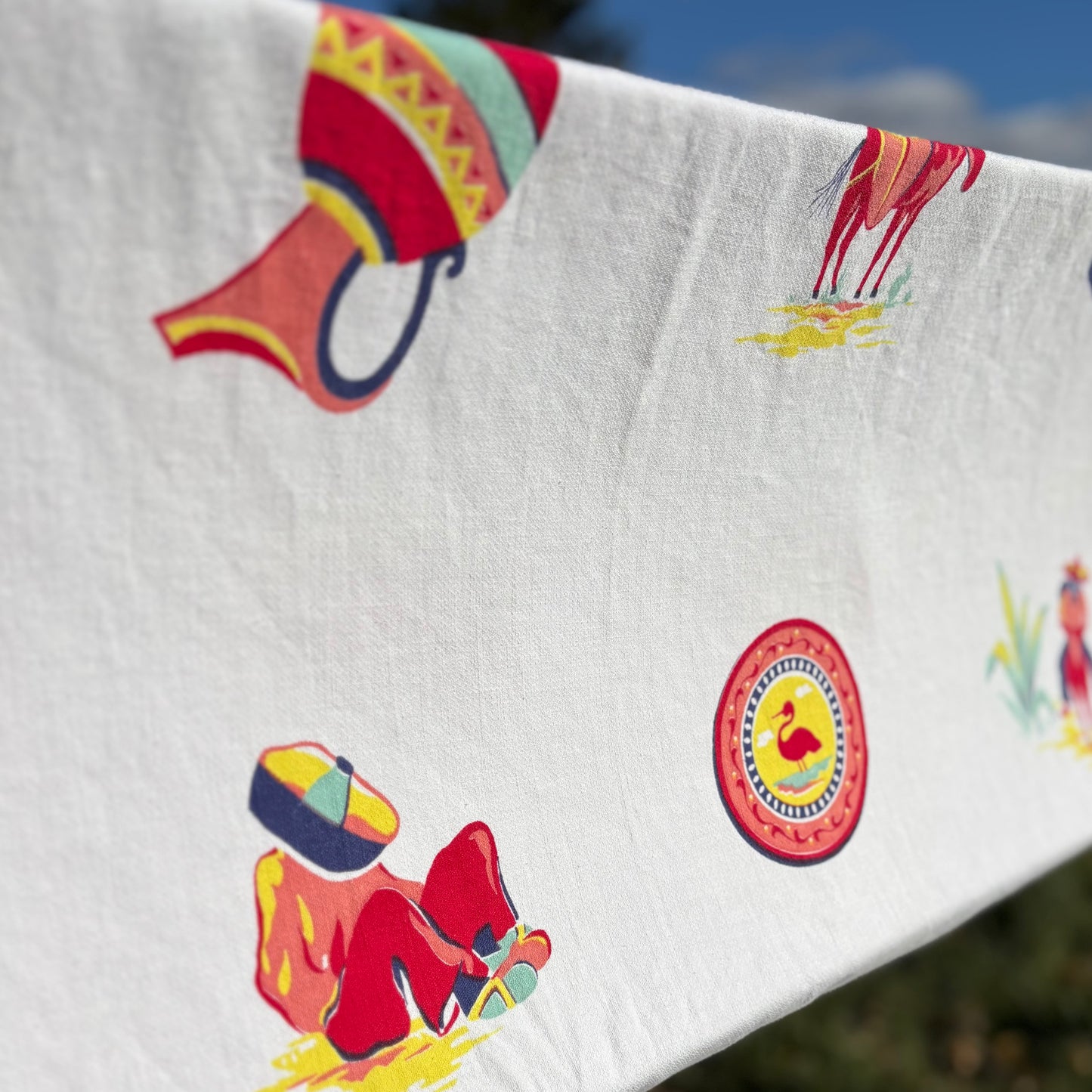 50’s Vintage Southwestern Themed Tablecloth