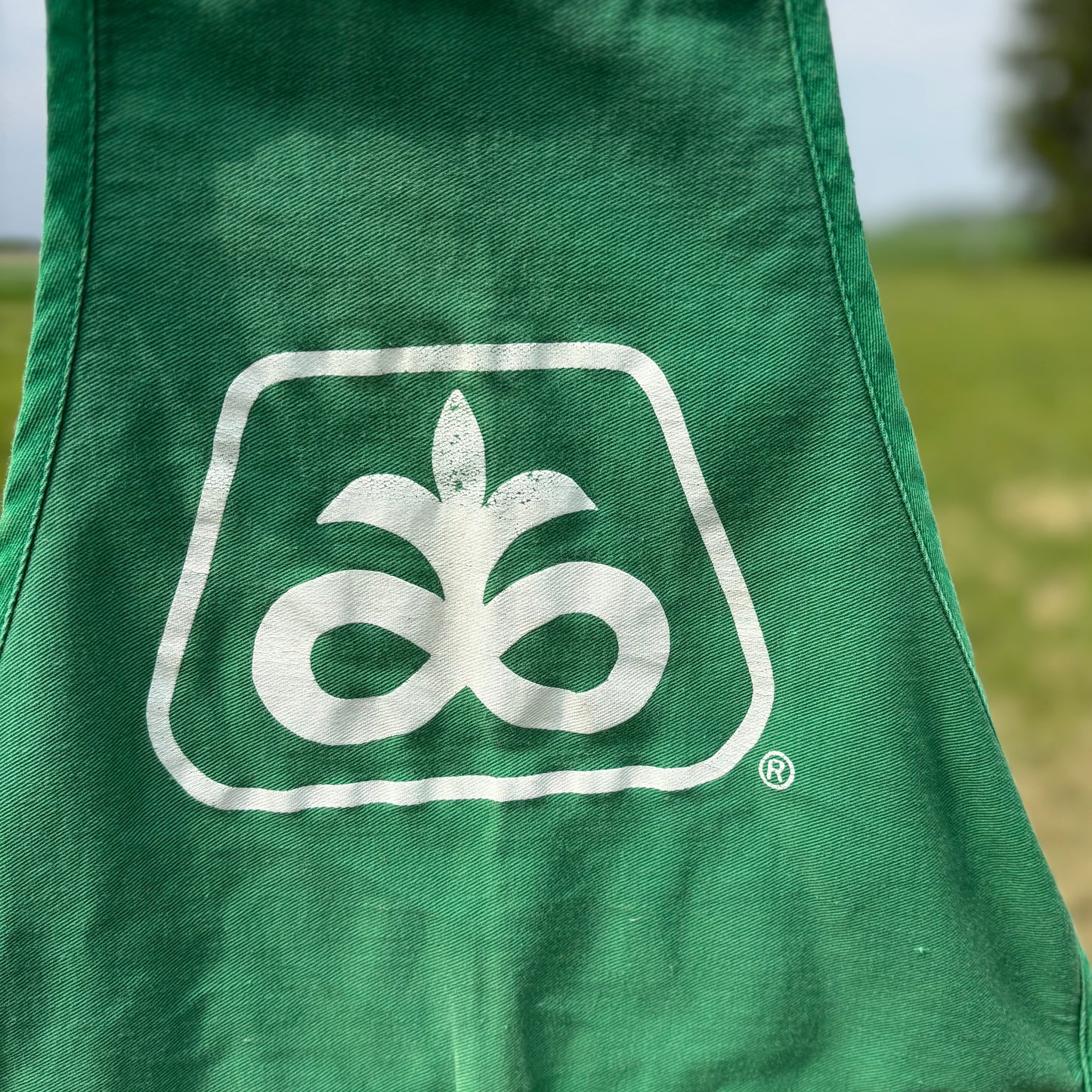 Vintage Pioneer Seed Apron 1980s Green Farm Advertising Apron USA Agricultural Workwear Farmer Garden Utility Apron Midwest