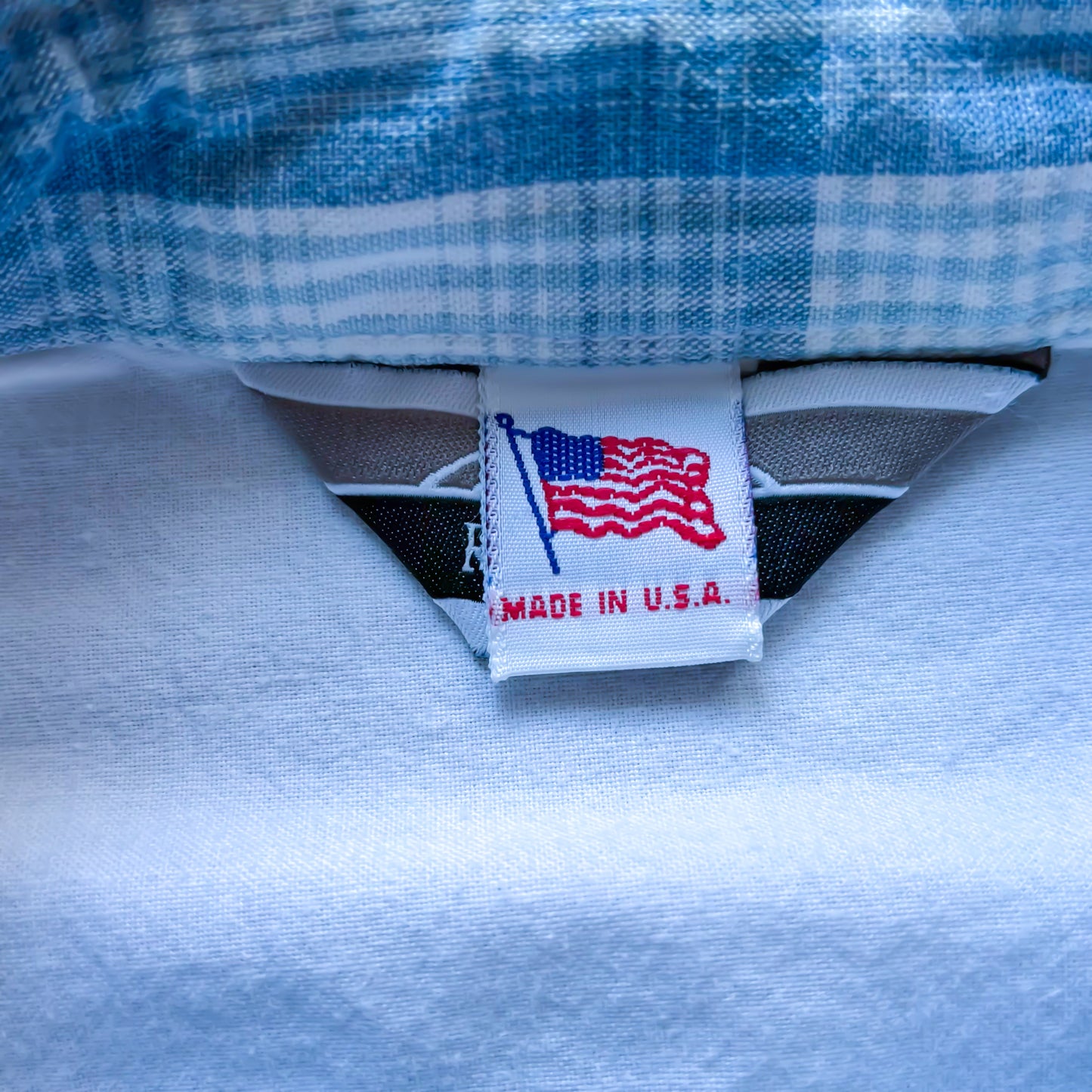 Vintage Western Women’s Rockies Shirt with Plaid Trim and Snap Buttons | Made in USA