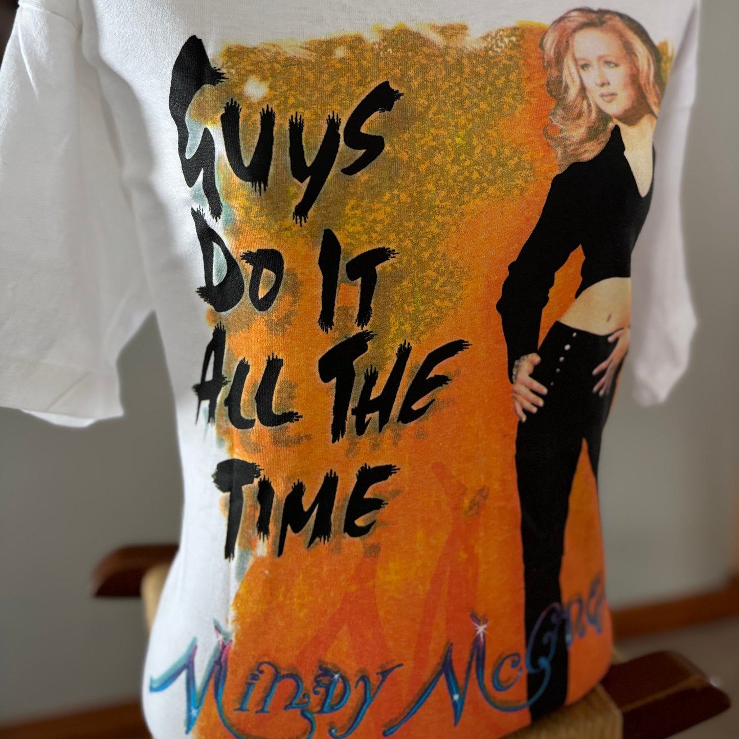 Vintage 1996 Mindy McCready Country Concert T Shirt | Guys Do It All the Time | Fruit of the Loom | XL