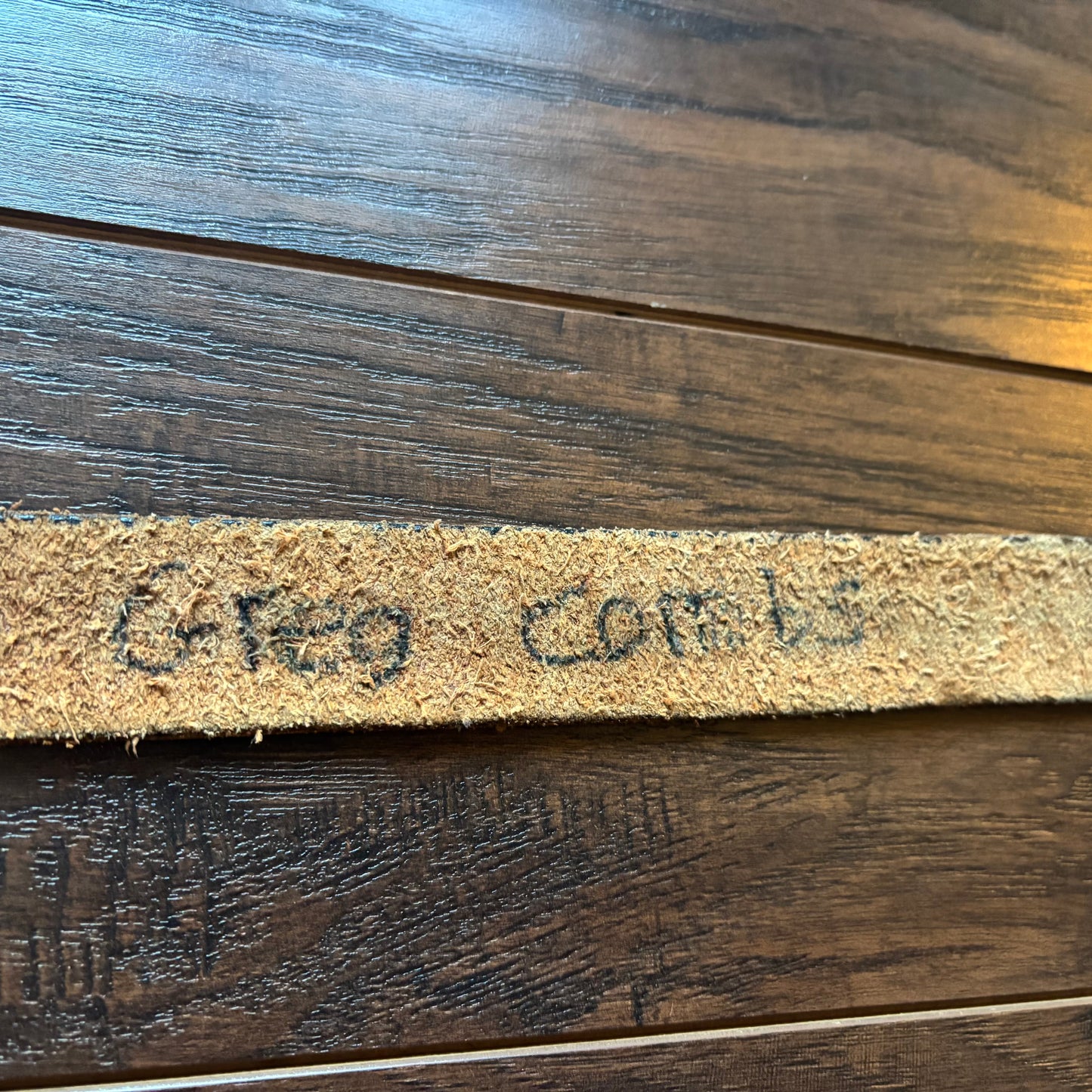 Vintage Hand-Tooled Leather Belt Featuring An American Eagle