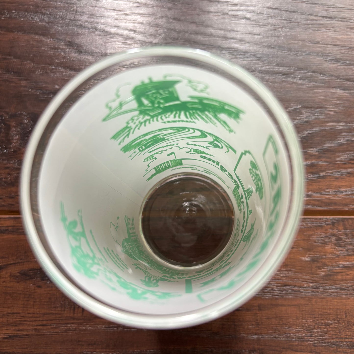 Vintage Kansas Souvenir Glass Tumbler | Federal Glass Frosted Green Drinking Glass | Mid Century Kansas Barware | Retro Travel Memorabilia