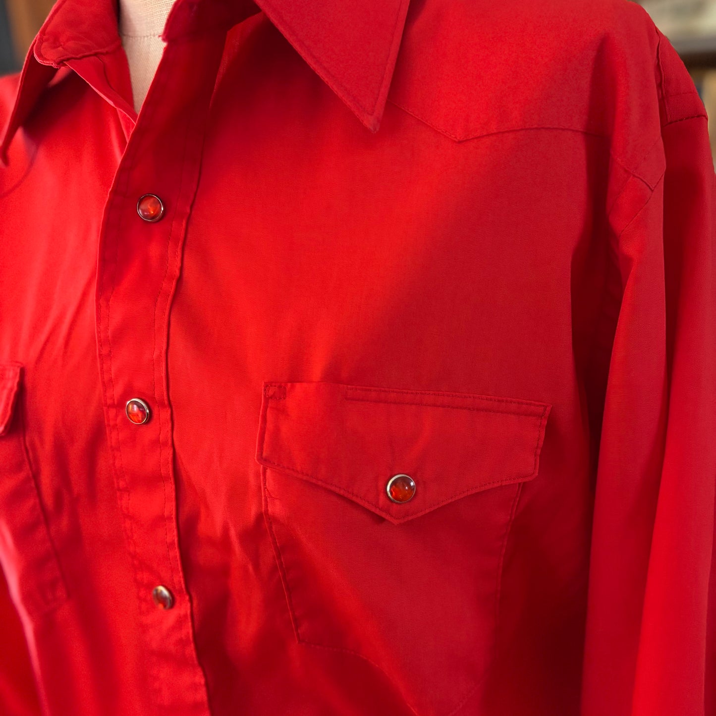 Vintage Western Men’s Wrangler Shirt with Snap Buttons | Made in USA