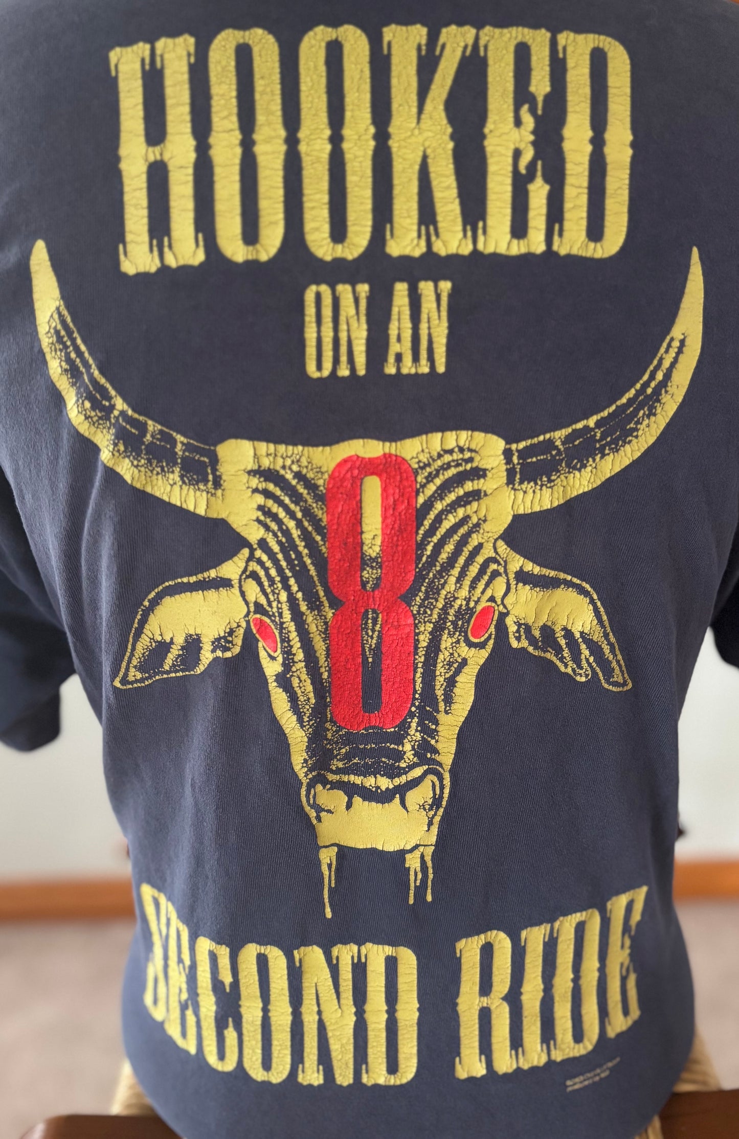 Vintage 2003 Chris LeDoux T-Shirt XL | Hooked on an 8 Second Ride | Distressed Faded Country Music