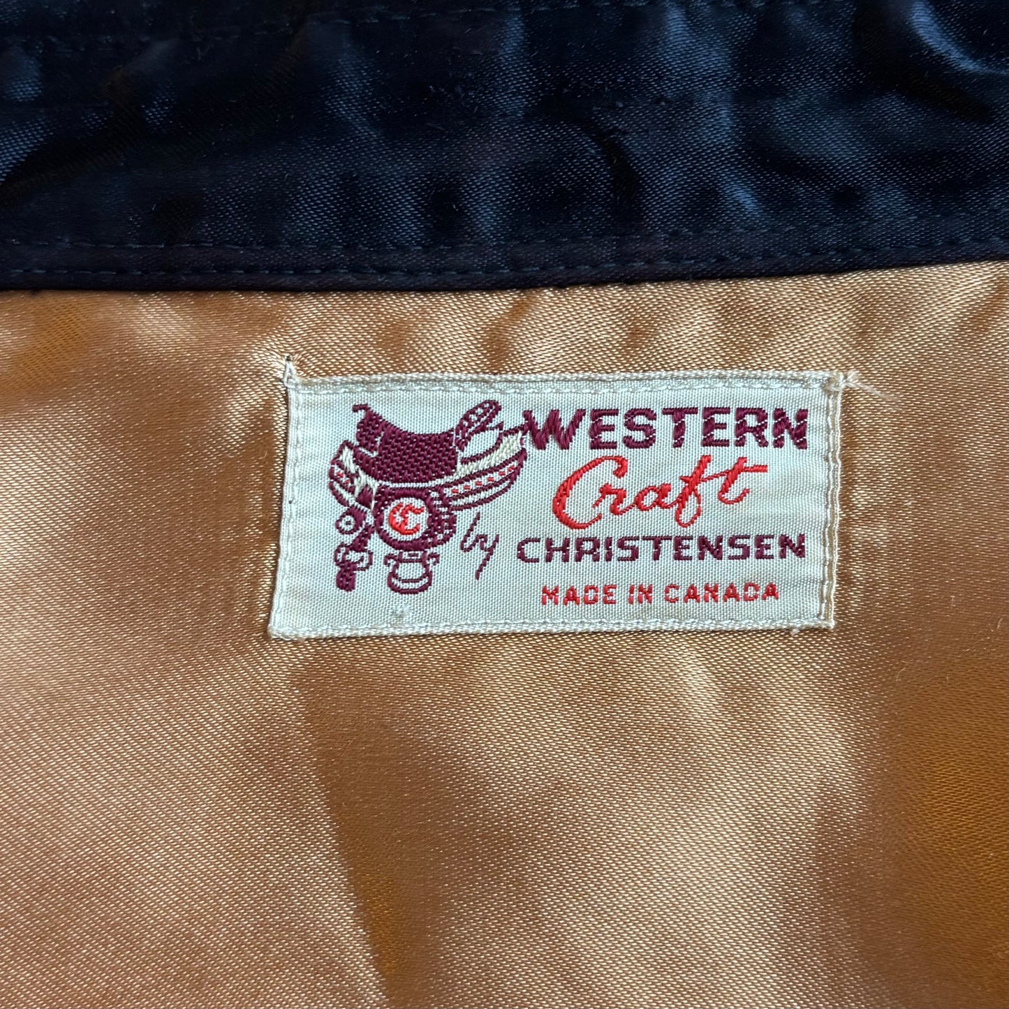 50’s/60’s Vintage Western Men’s Western Craft by Christensen with Rainbow Chain Stitching and Fringe | Made in Canada