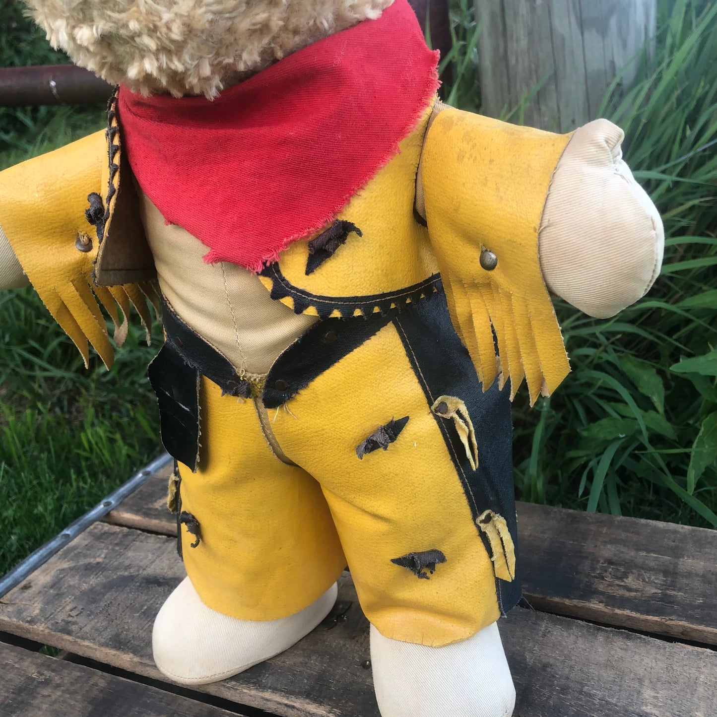 50’s Vintage Western Plush Rabbit with Vest and Chaps