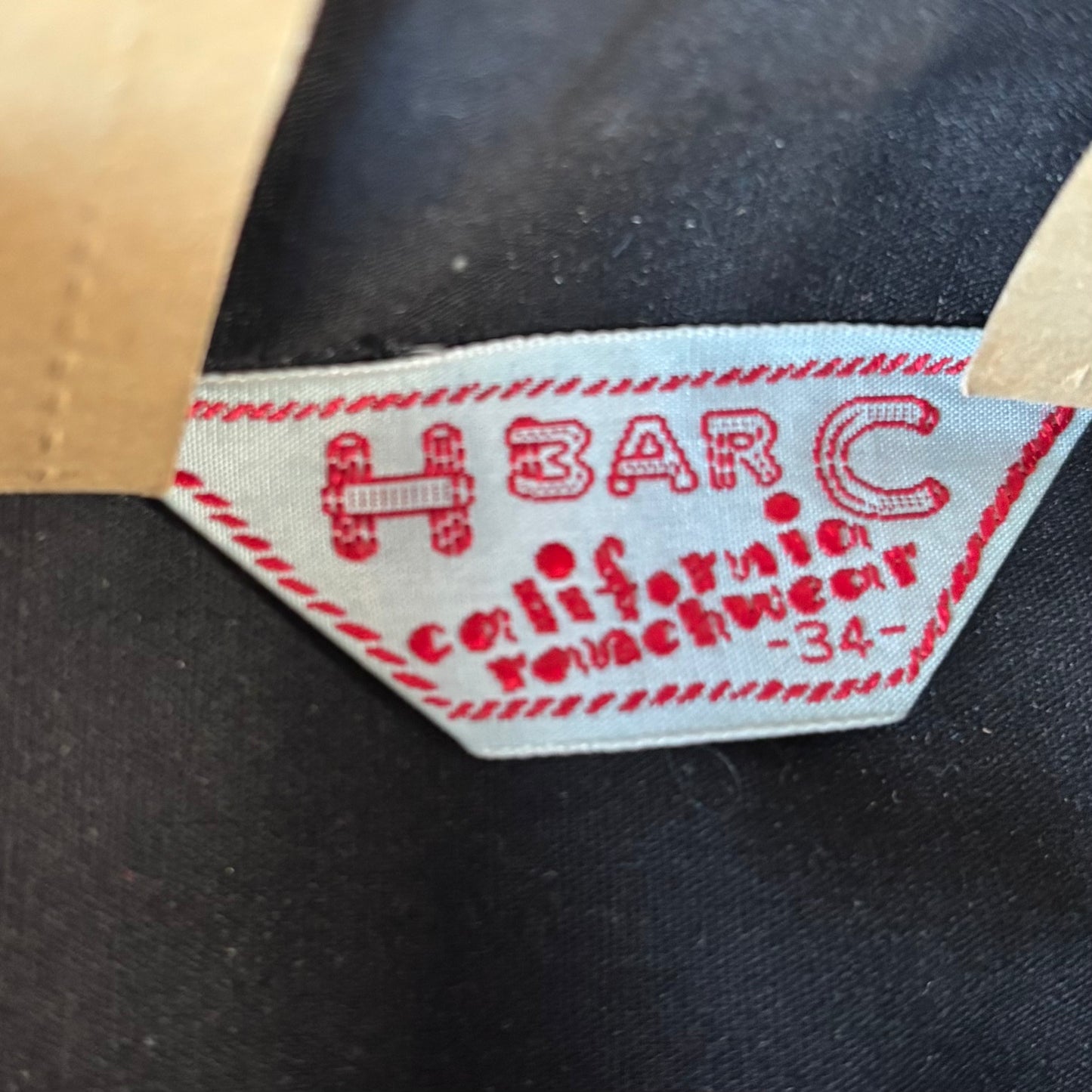 Vintage H Bar C Women’s Western Shirt Deadstock Black Pearl Snap Shirt 1960s Ranchwear California Ranchwear NOS