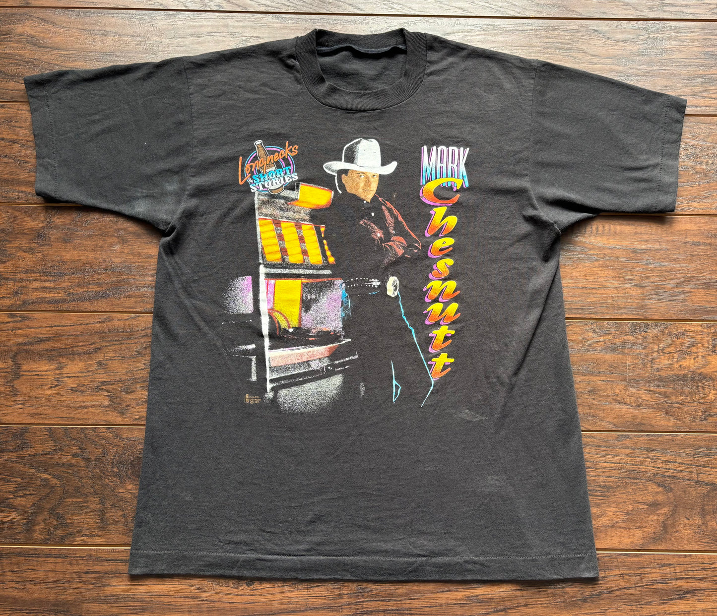 1992 Vintage Western Mark Chesnutt “Long Necks & Short Stories” Country Concert T-Shirt