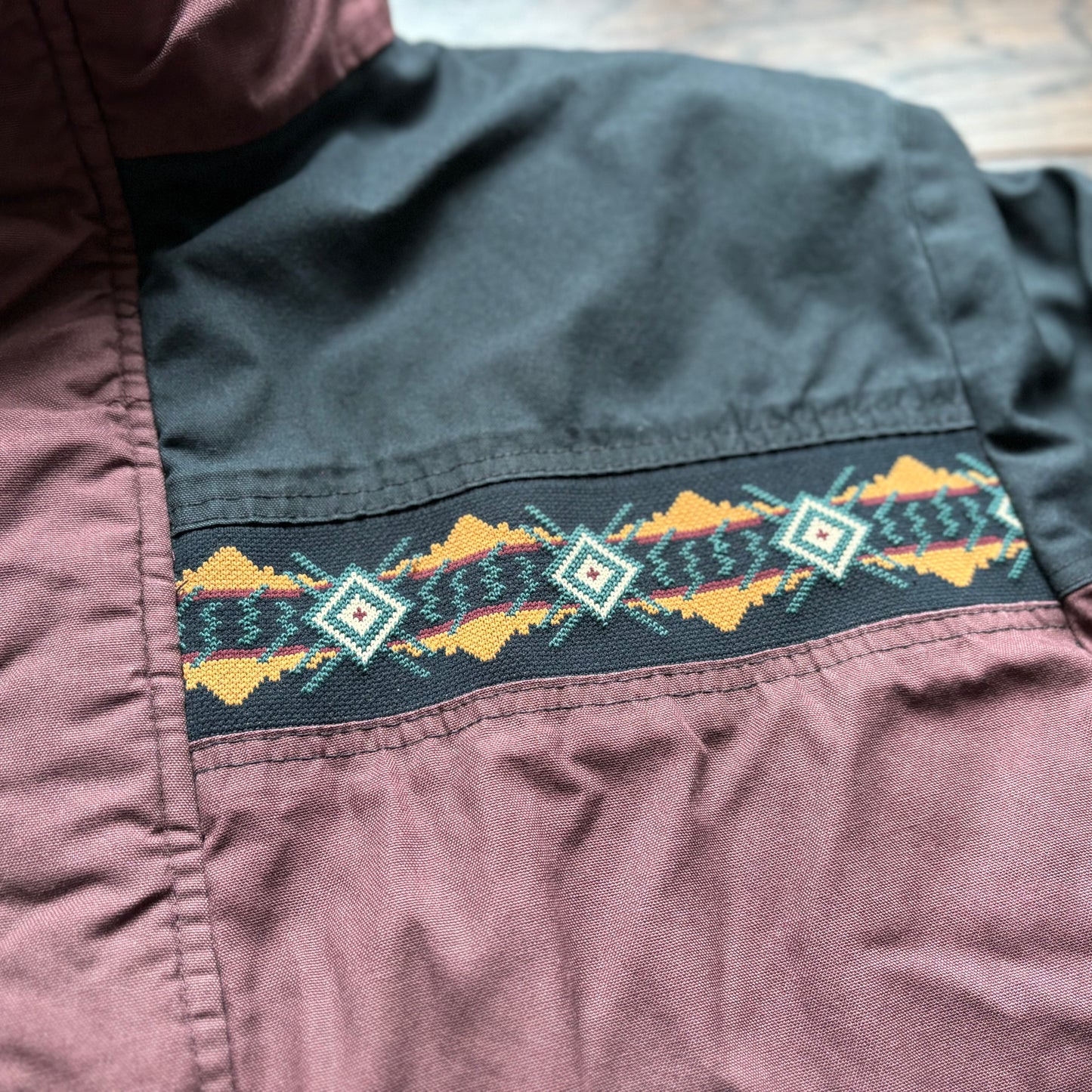 Vintage Western CanyonGuide Outfitters Jacket with Aztec Print  | Made In USA Union Made