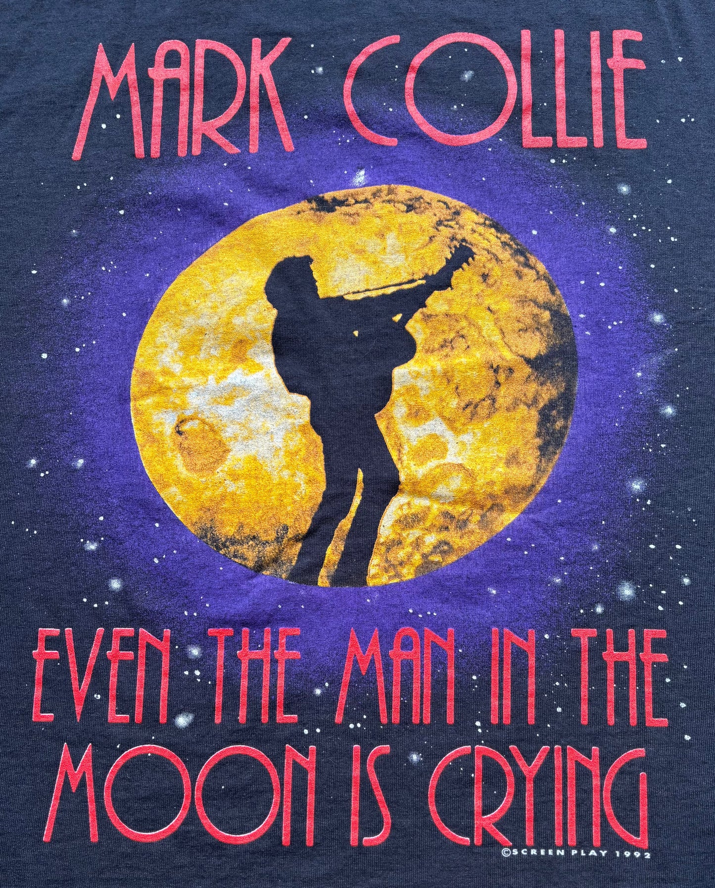 1992 Vintage Western Mark Collie “Even The Man In The Moon Is Crying “Country Music Concert T-Shirt | Made in USA