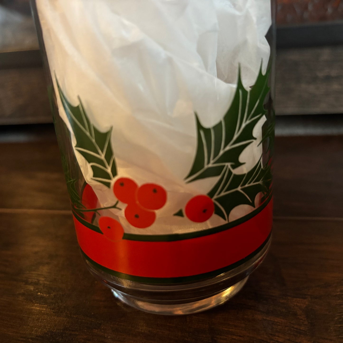Vintage Libbey Holly Berries Highball Glassware | Set of 4