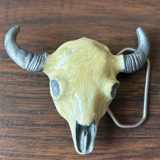 Vintage MM Limited Chicago Steer Skull Belt Buckle